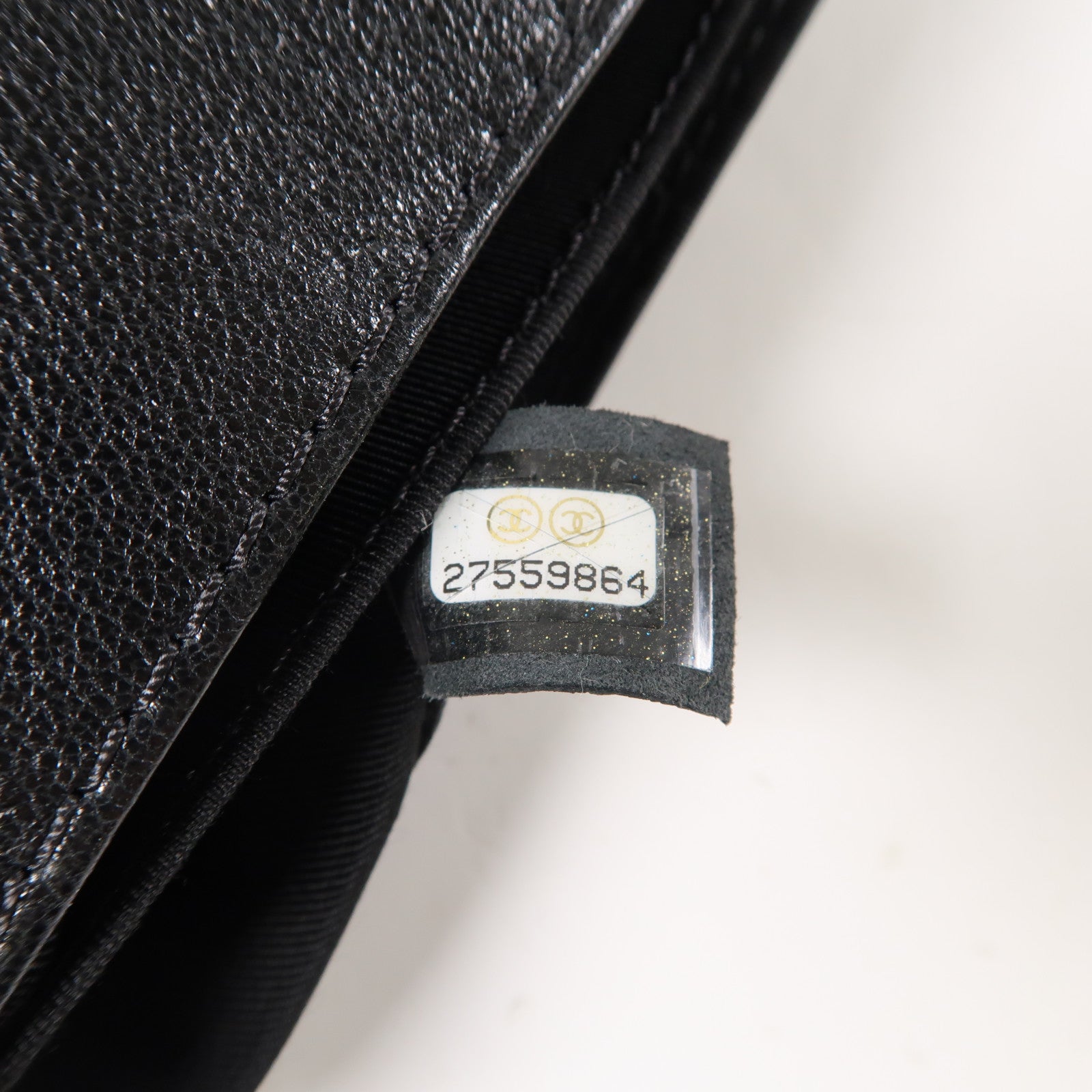CHANEL 菱格牛皮皮革Chain Shoulder Bag金扣鏈帶肩背袋黑色