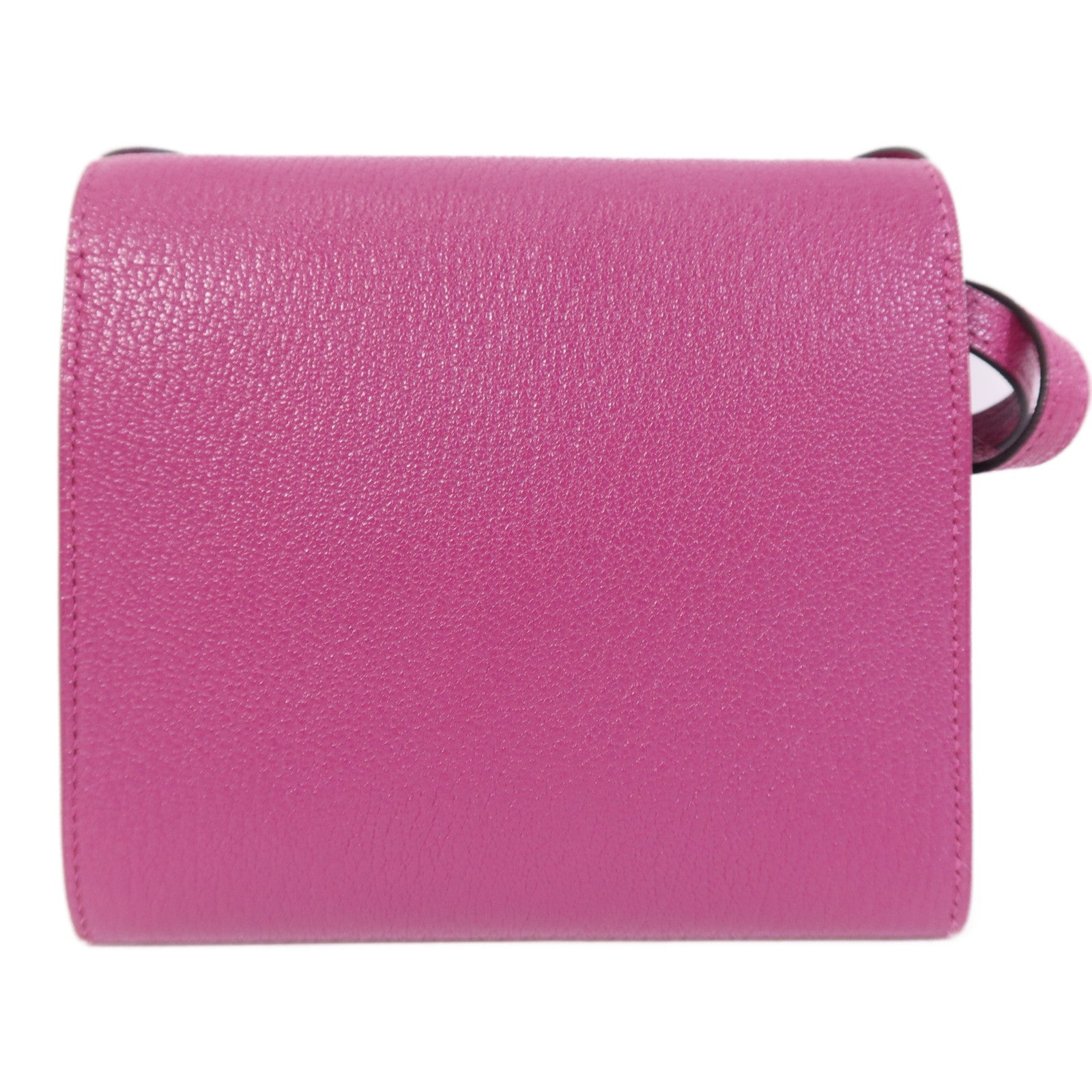 HERMES 【激減優惠】Chevre皮革Cinhetic To Go Wallet銀扣肩背袋Anemone