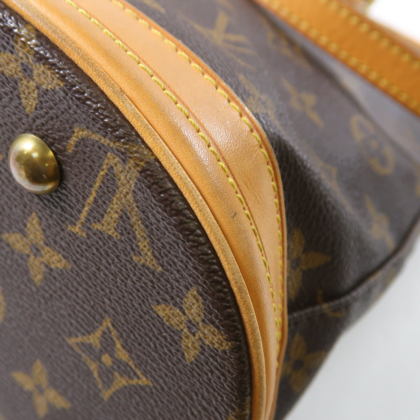 LOUIS VUITTON Monogram Bucket PM金扣肩背袋啡色