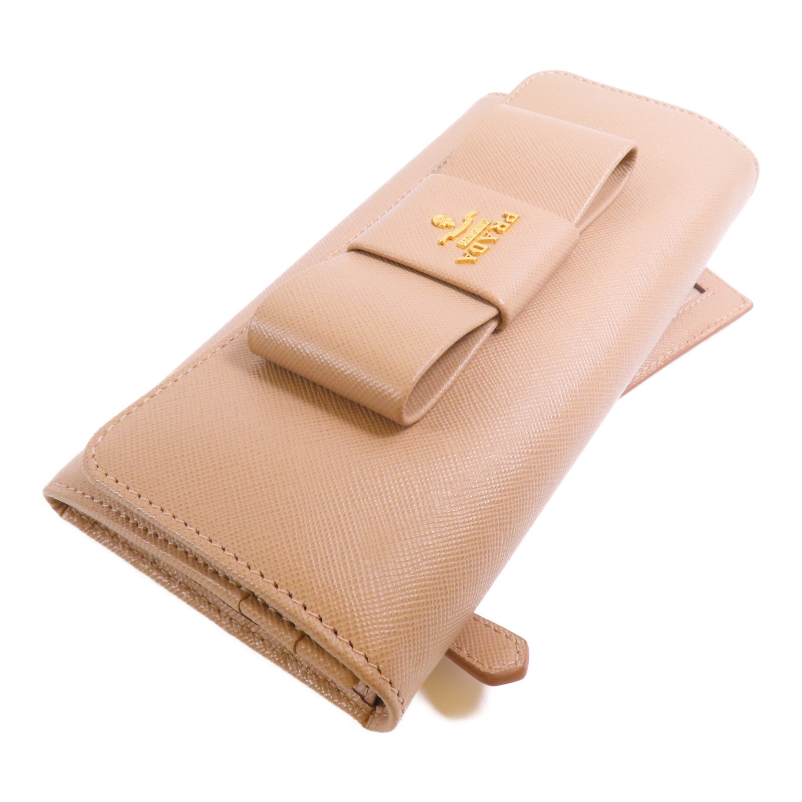 PRADA 【激減優惠】Saffiano皮革Long Wallet金扣長錢包