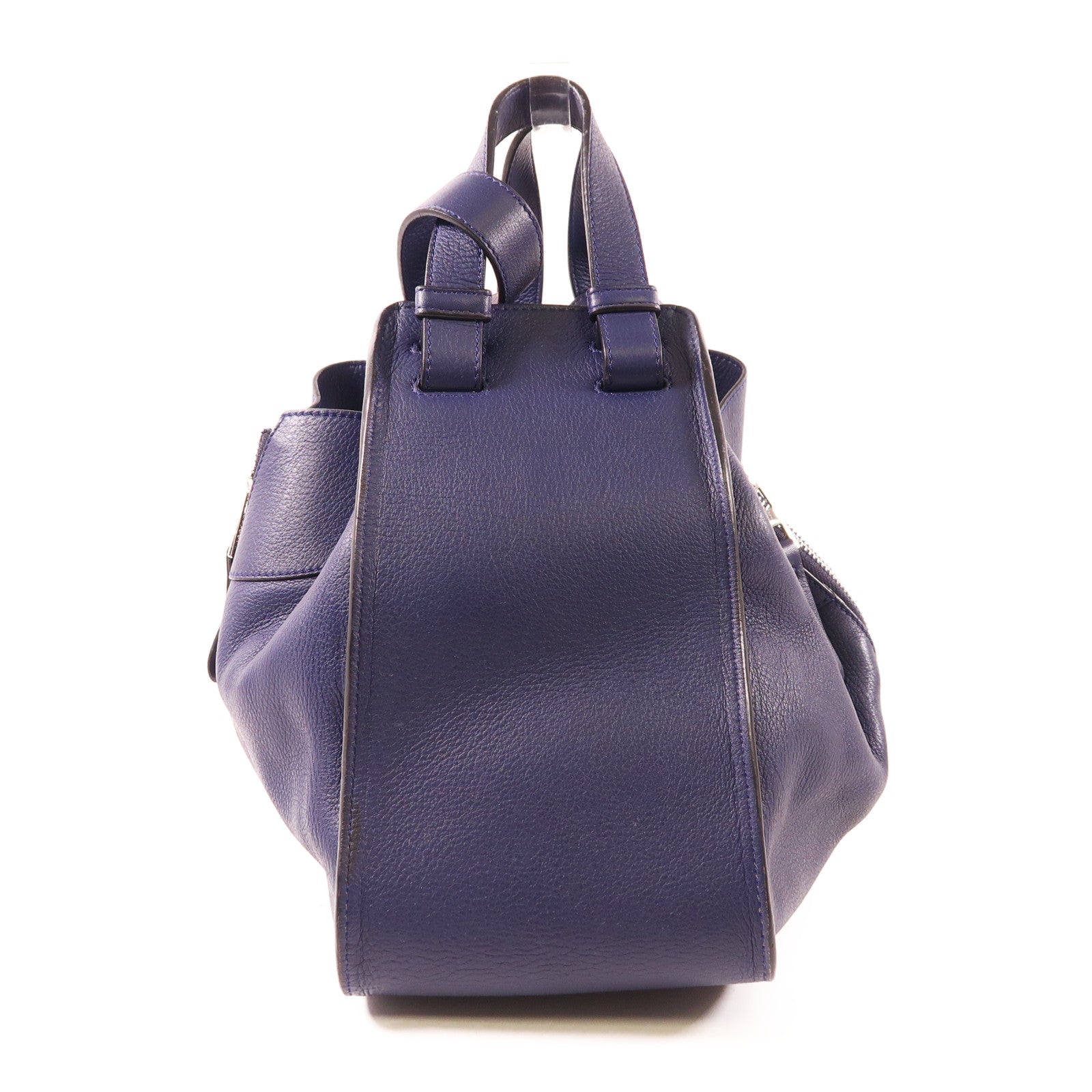 LOEWE 【激減優惠】牛皮皮革Hammock銀扣手挽肩背兩用袋