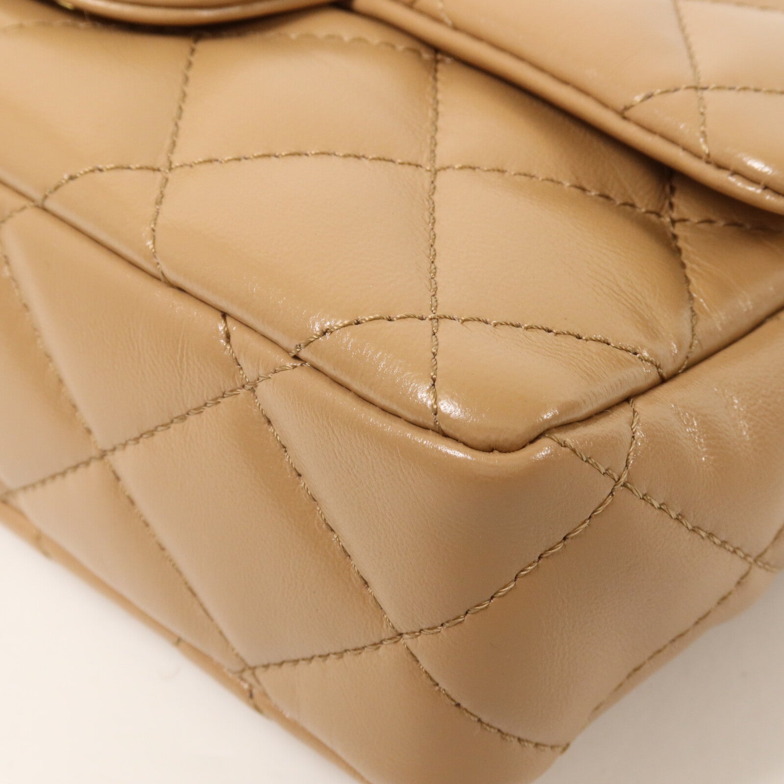 CHANEL 羊皮皮革Handle Flap Bag鏈帶手挽肩背兩用袋