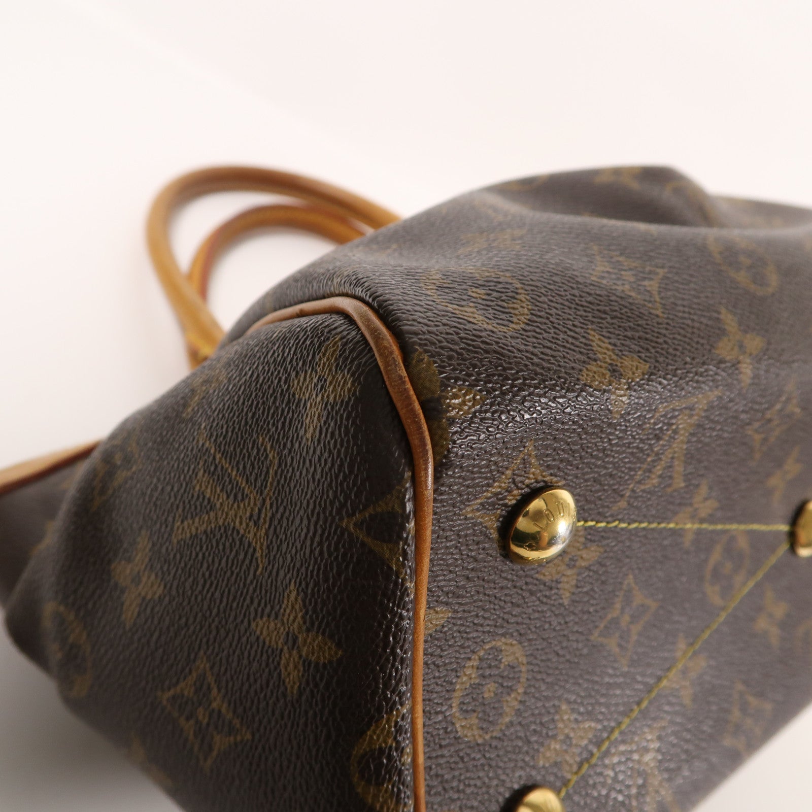 LOUIS VUITTON LV GHW Tivoli PM Shoulder Handbag M40143 Monogram Brown