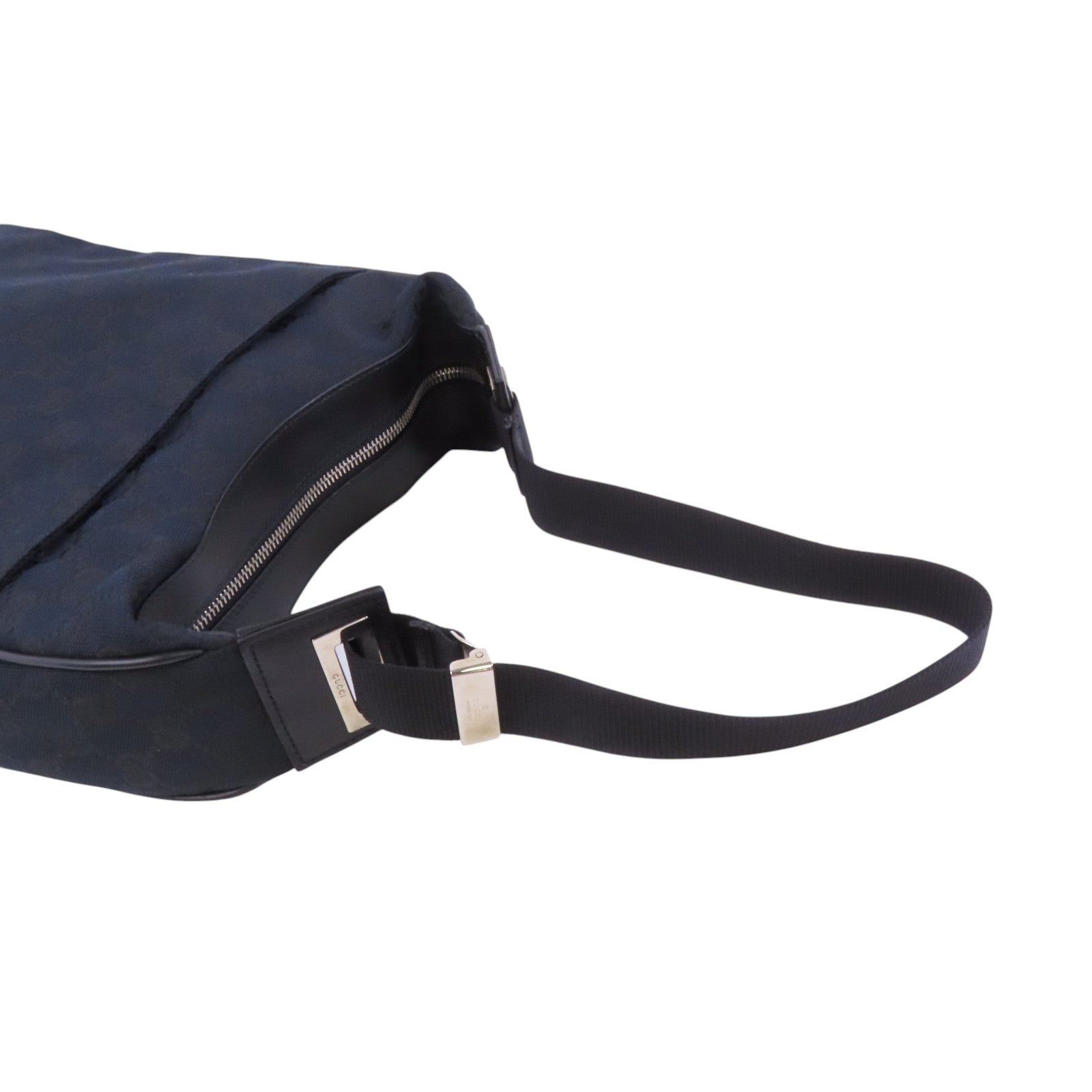 GUCCI GG帆布Hand Bag銀扣肩背袋
