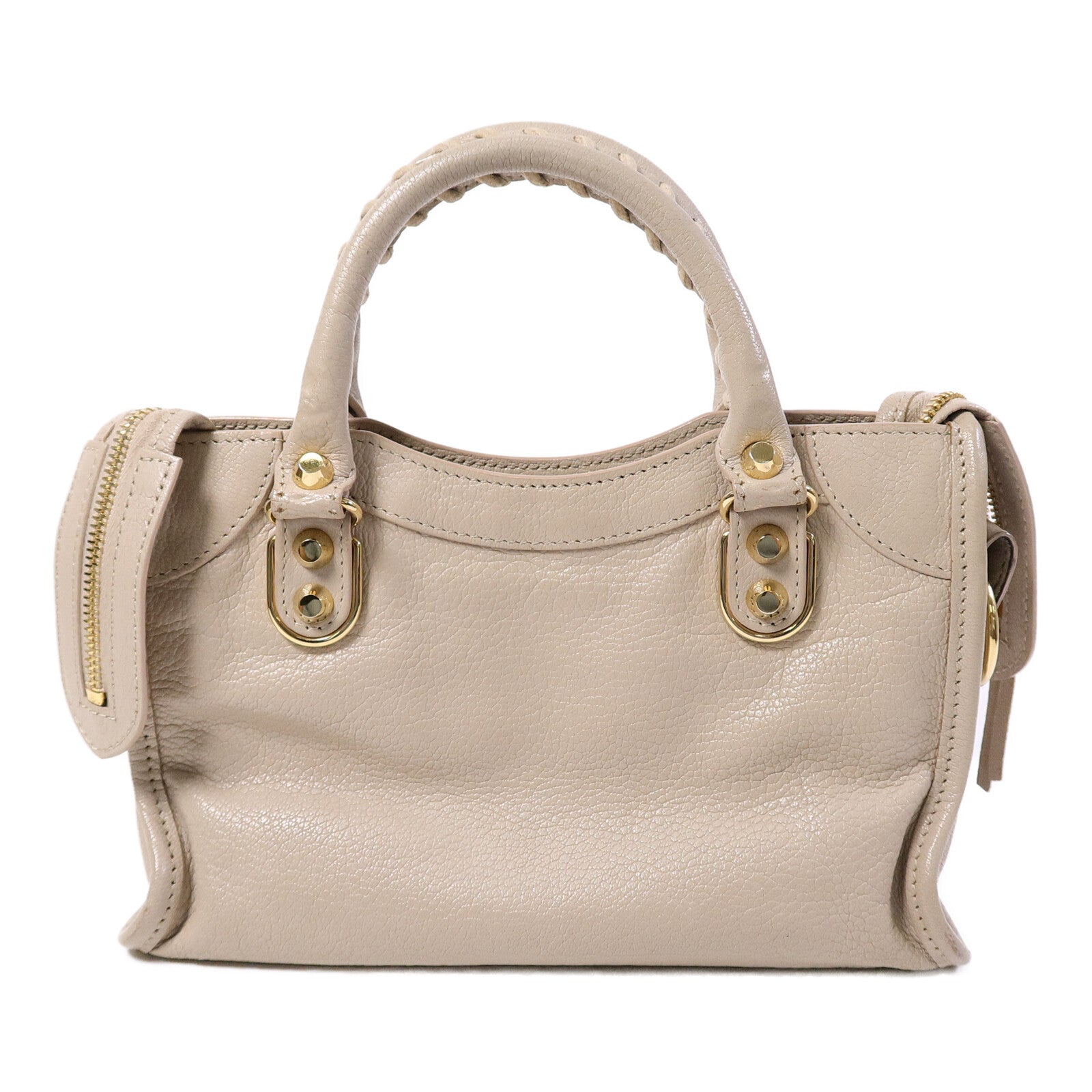 BALENCIAGA 牛皮皮革Classic Metallic Edge Mini City手挽肩背兩用袋