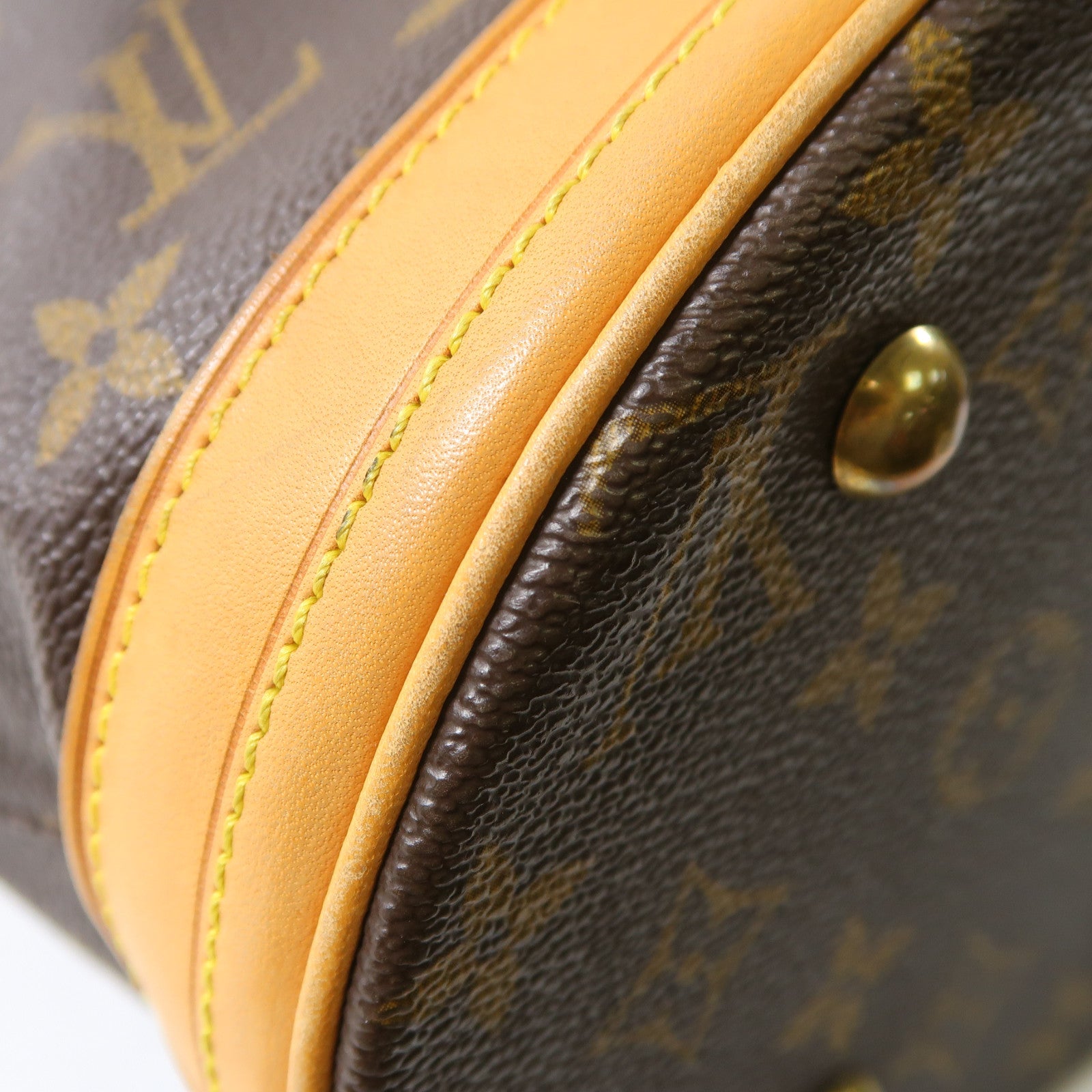 LOUIS VUITTON Monogram Bucket PM金扣肩背袋啡色