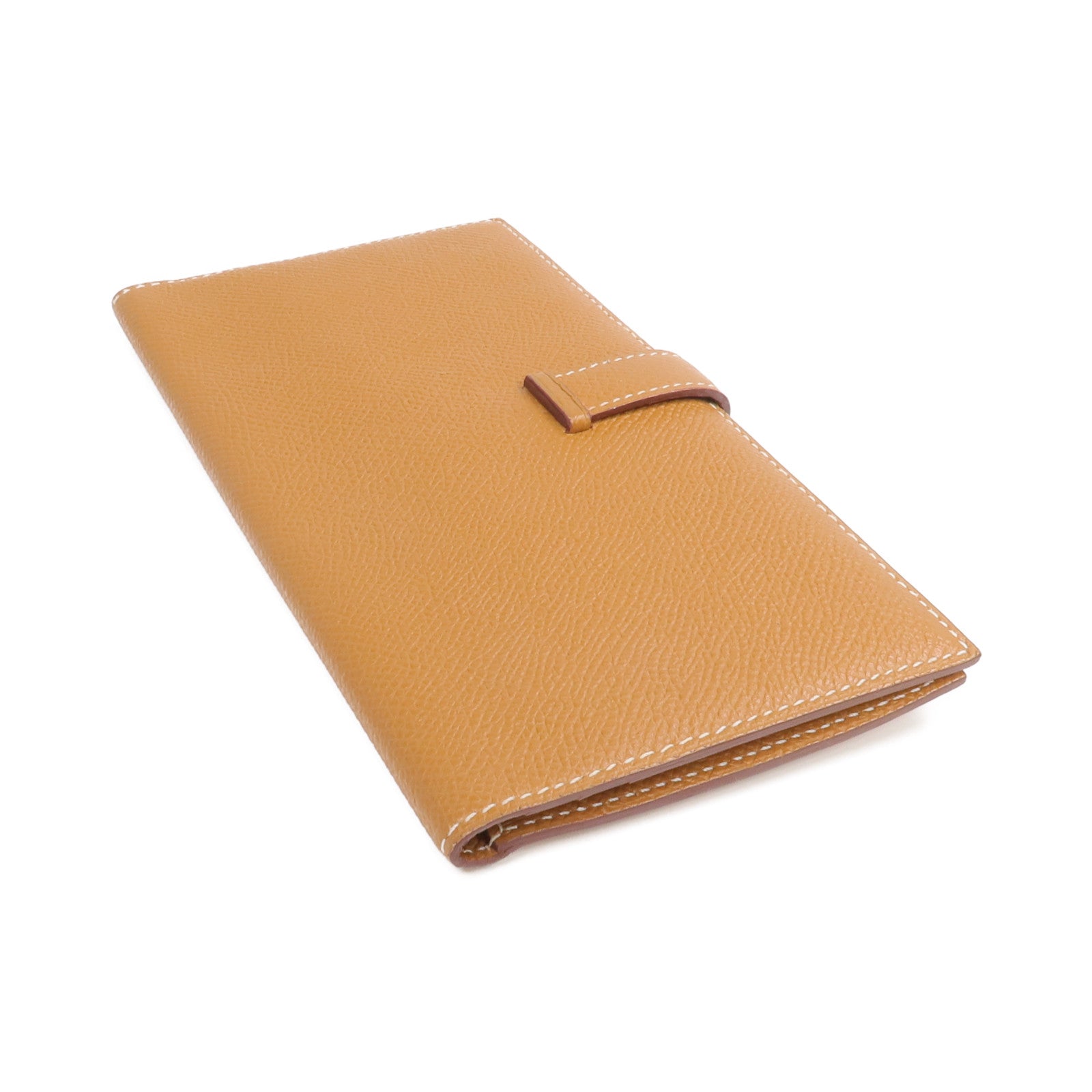 HERMES Epsom皮革Bearn Long Wallet金扣長錢包Gold