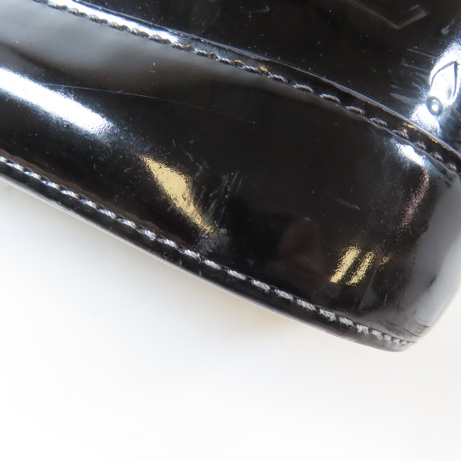 LOUIS VUITTON Vernis Alma金扣手挽袋黑色