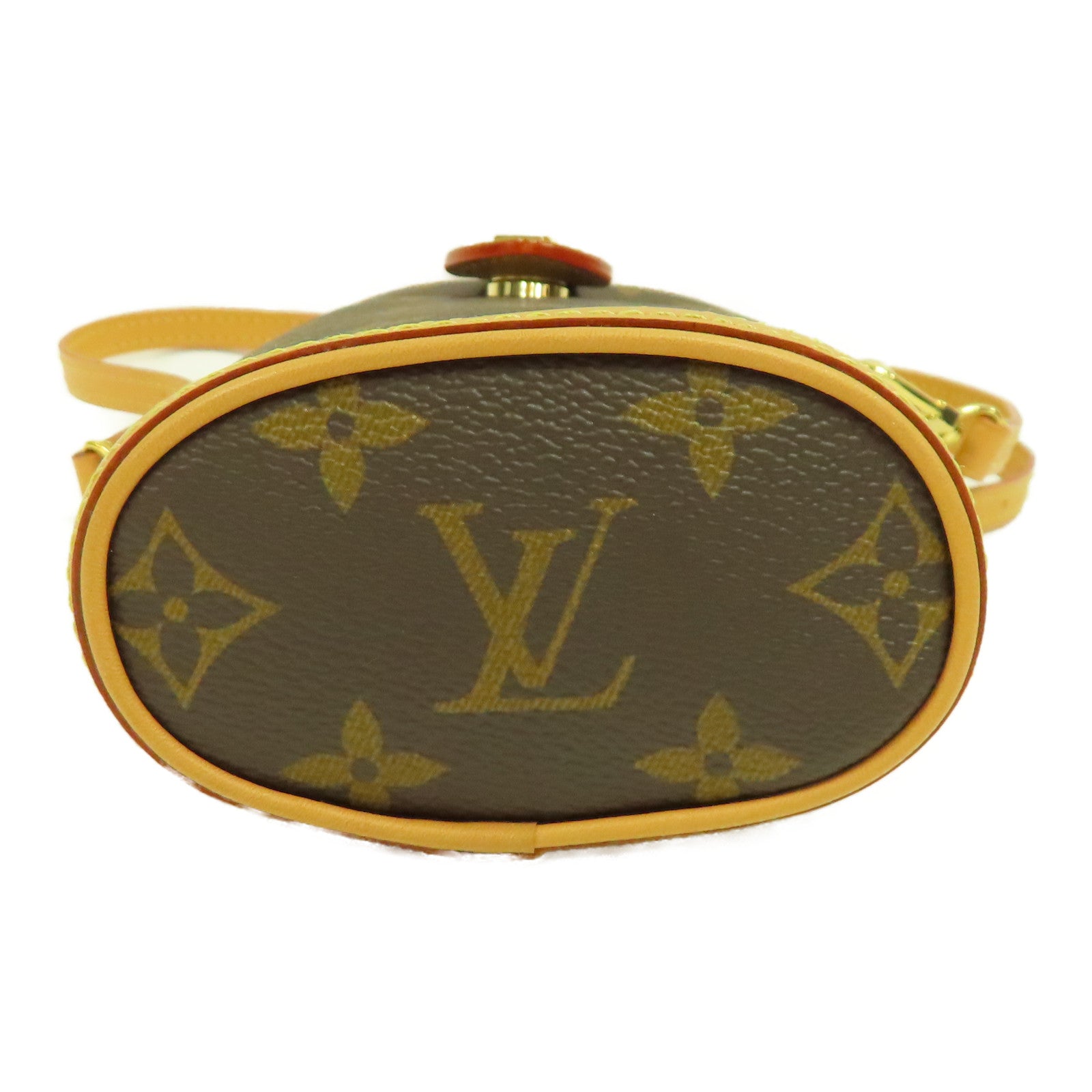LOUIS VUITTON Monogram Fold Me Pouch金扣肩背袋啡色