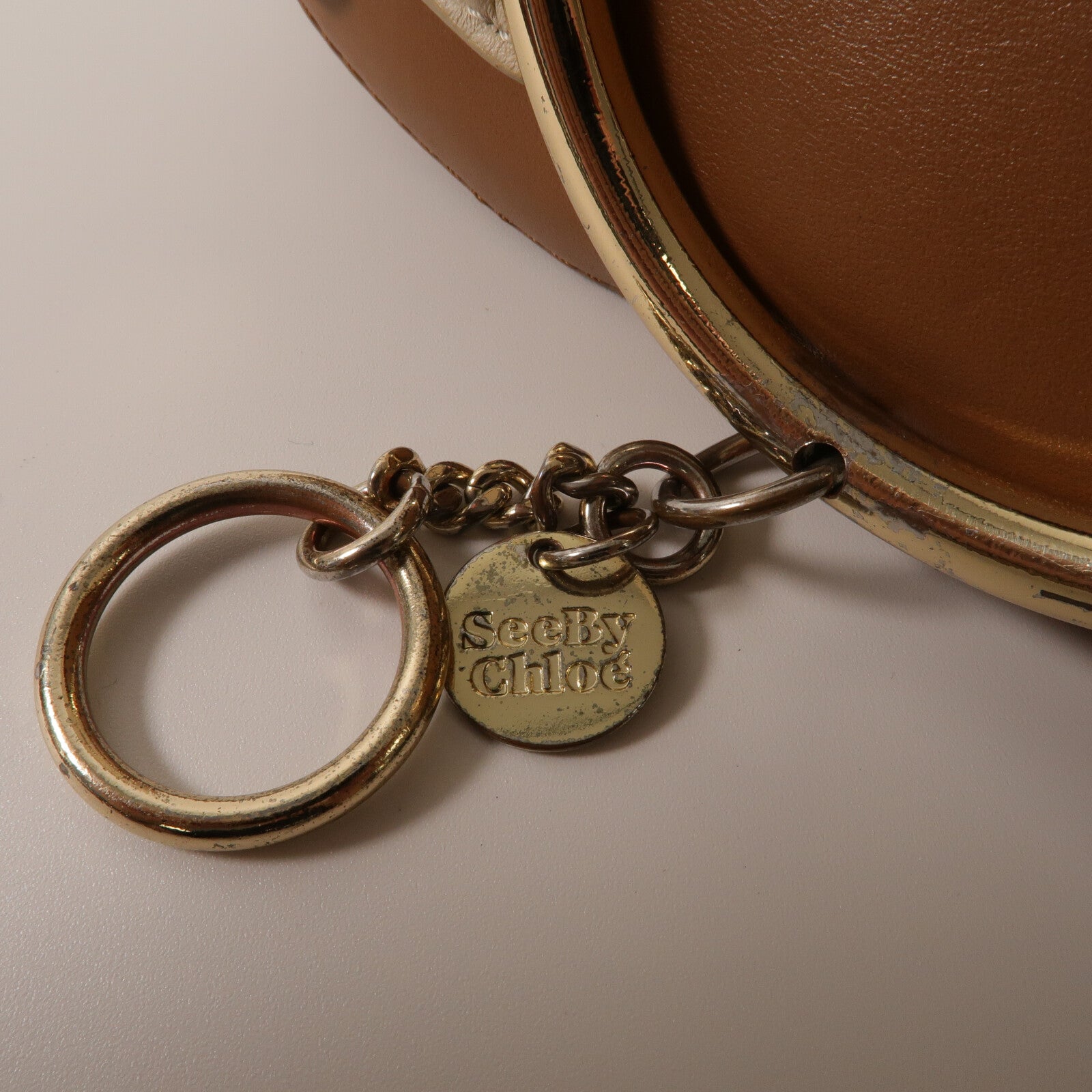 SEE BY CHLOE 牛皮皮革Chain Shoulder肩背袋