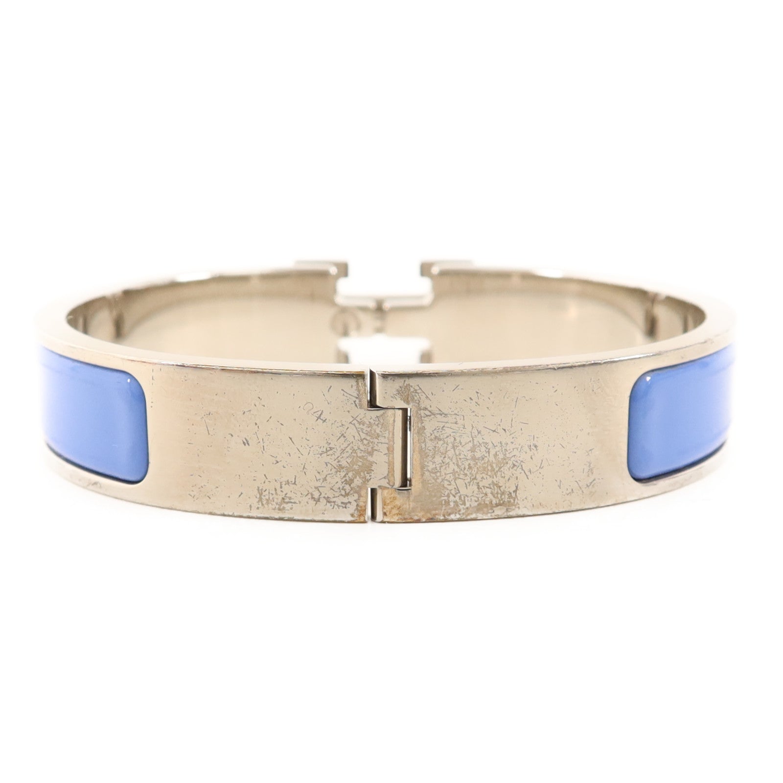 HERMES 金屬Clic H銀扣手鐲