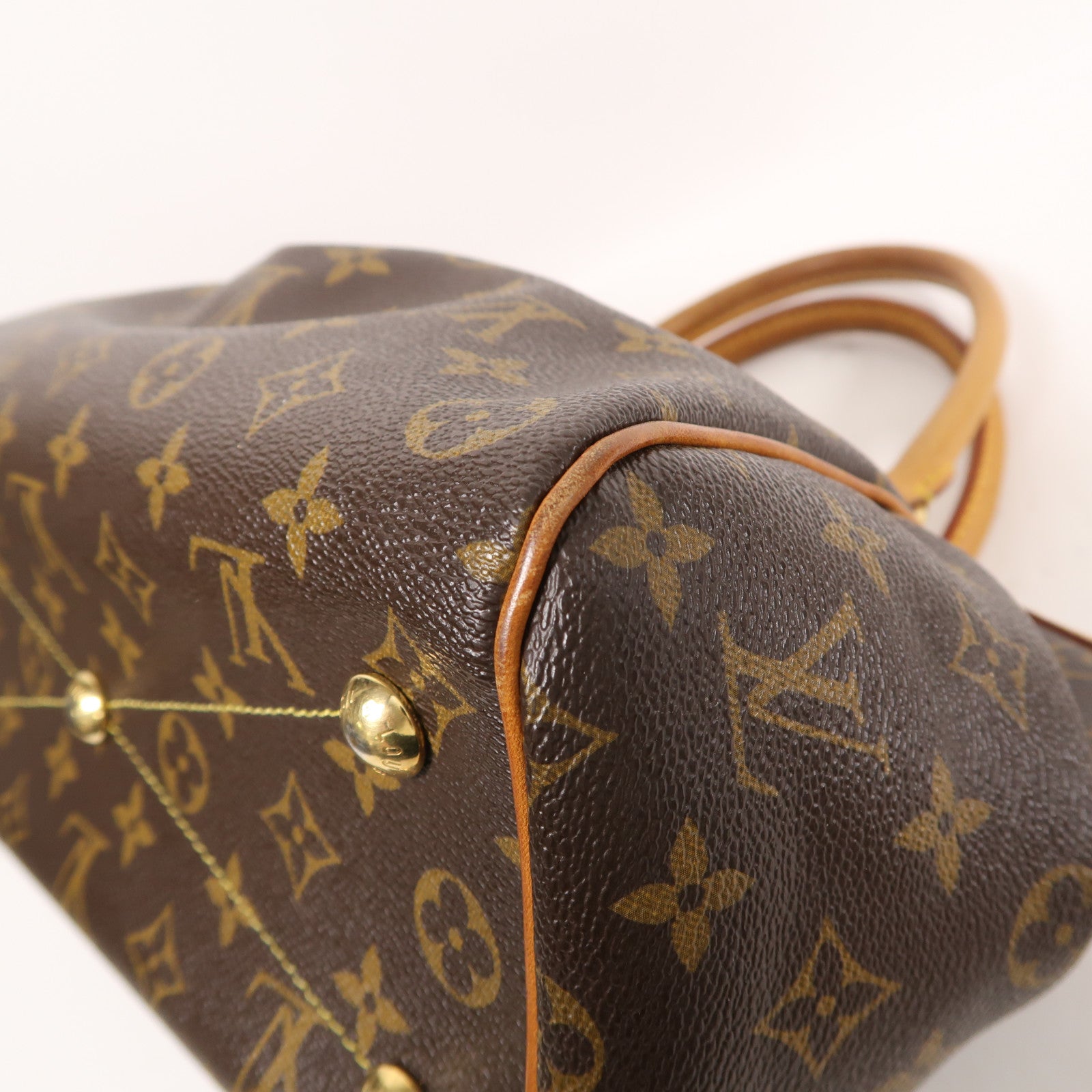 LOUIS VUITTON LV GHW Tivoli PM Shoulder Handbag M40143 Monogram Brown