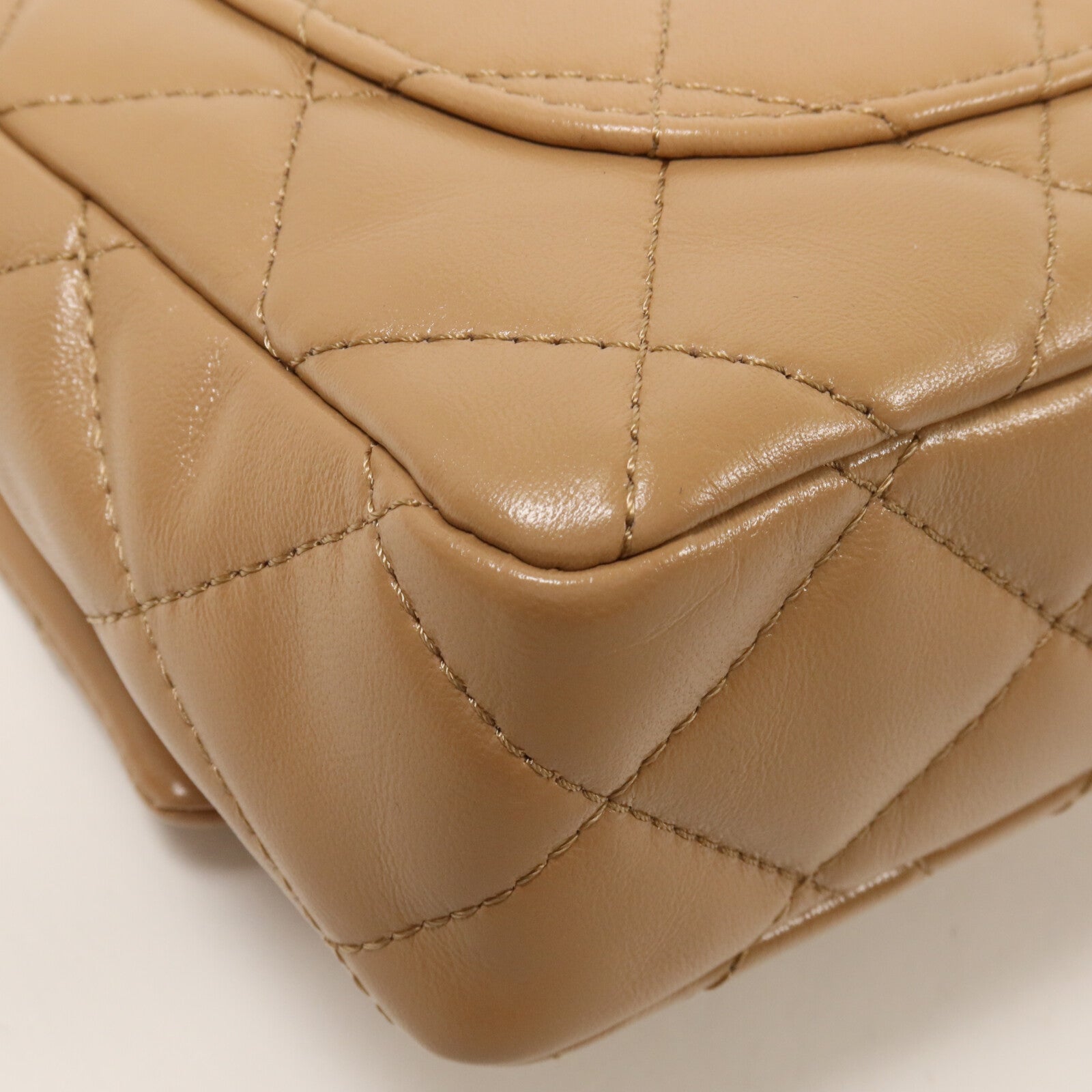 CHANEL 羊皮皮革Handle Flap Bag鏈帶手挽肩背兩用袋