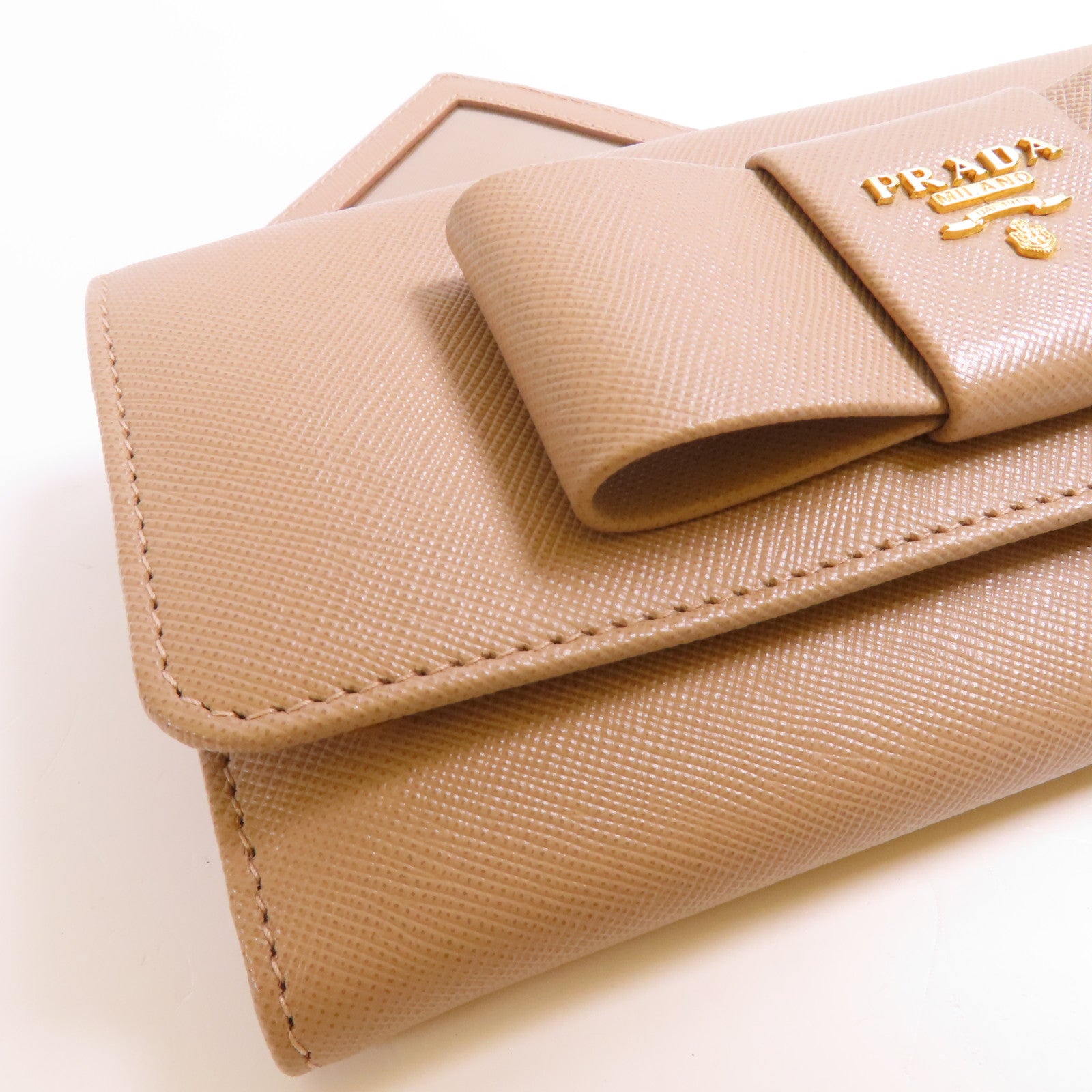 PRADA 【激減優惠】Saffiano皮革Long Wallet金扣長錢包