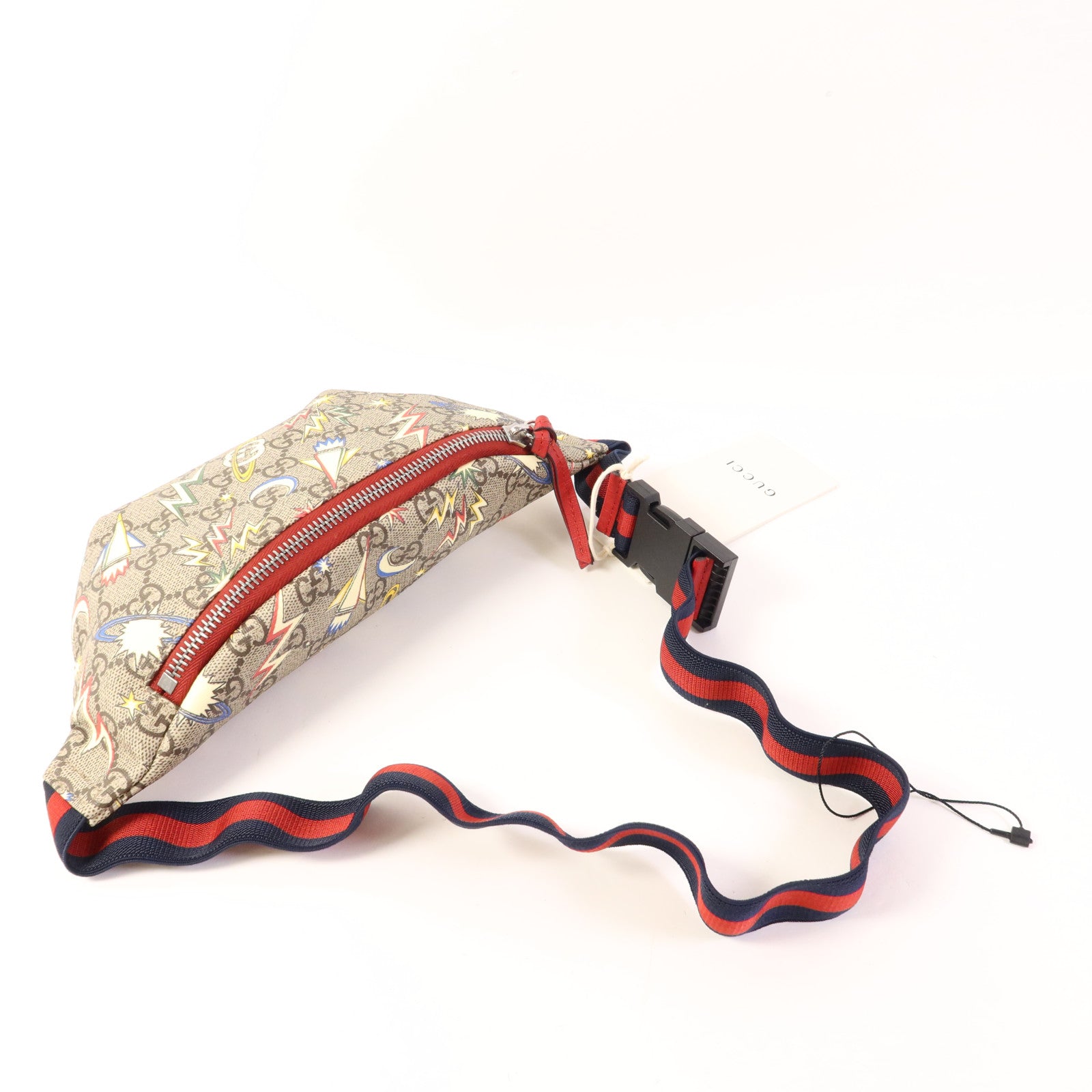 GUCCI 塗層帆布Waist/Body Bag銀扣腰包