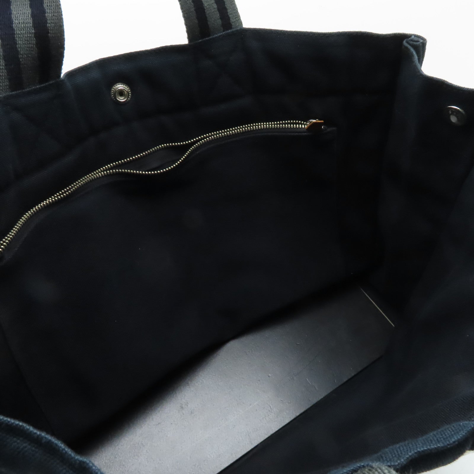 HERMES 【激減優惠】帆布Herline Tote Bag銀扣手挽袋深藍色