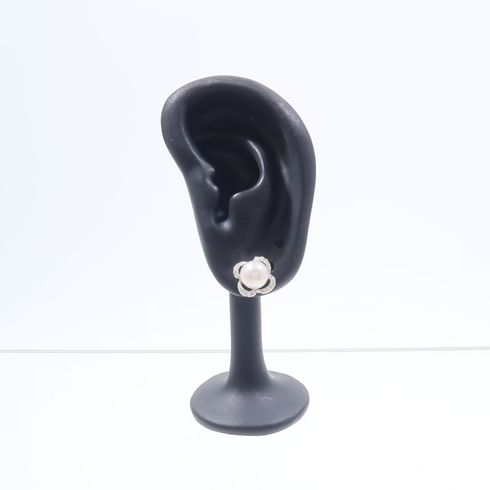 JEWELRY 18K白金Pearl Diamond Earrings珍珠/鑽石耳環