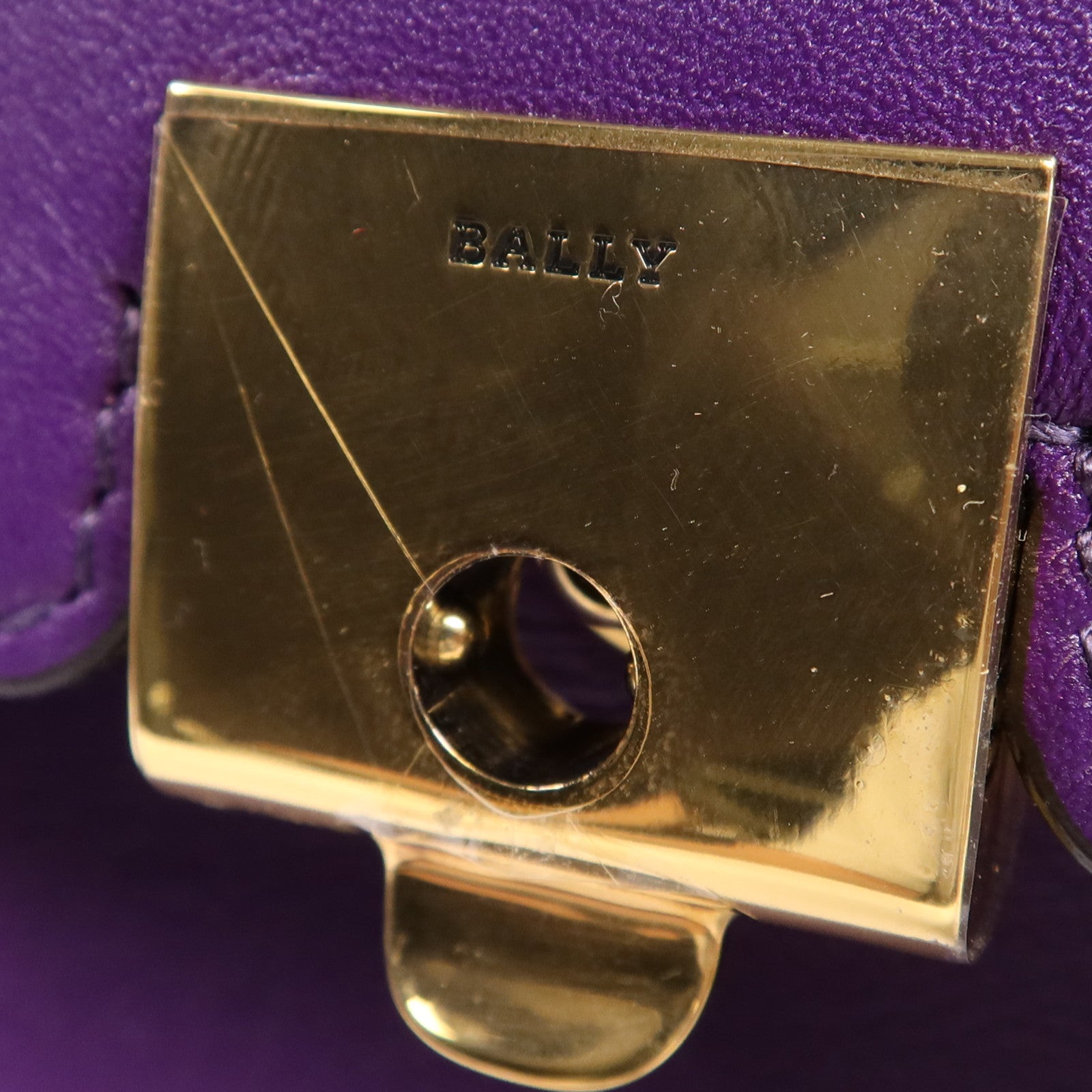 BALLY 牛皮皮革2 Way Shoulder Bag金扣手挽肩背兩用袋