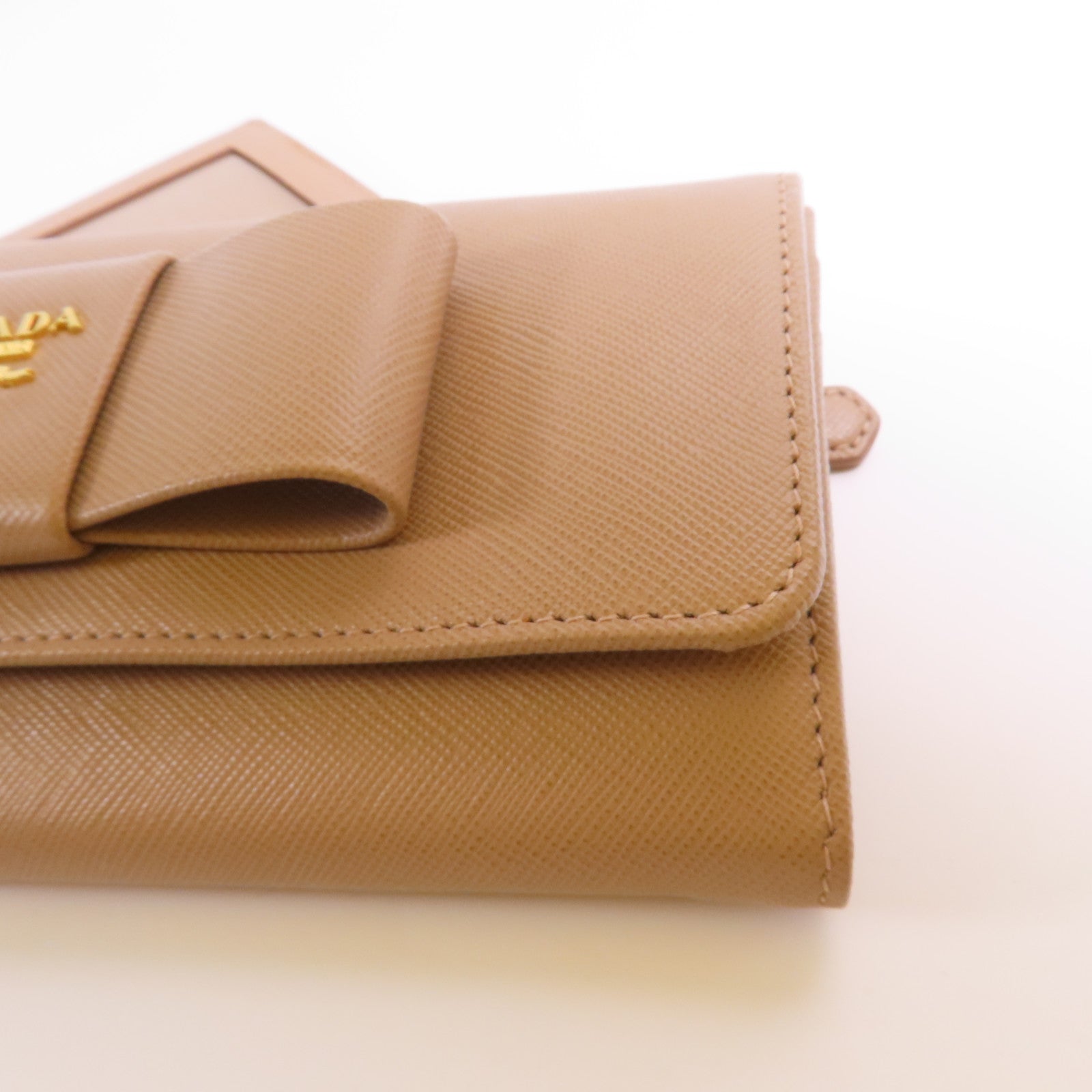 PRADA 【激減優惠】Saffiano皮革Long Wallet金扣長錢包