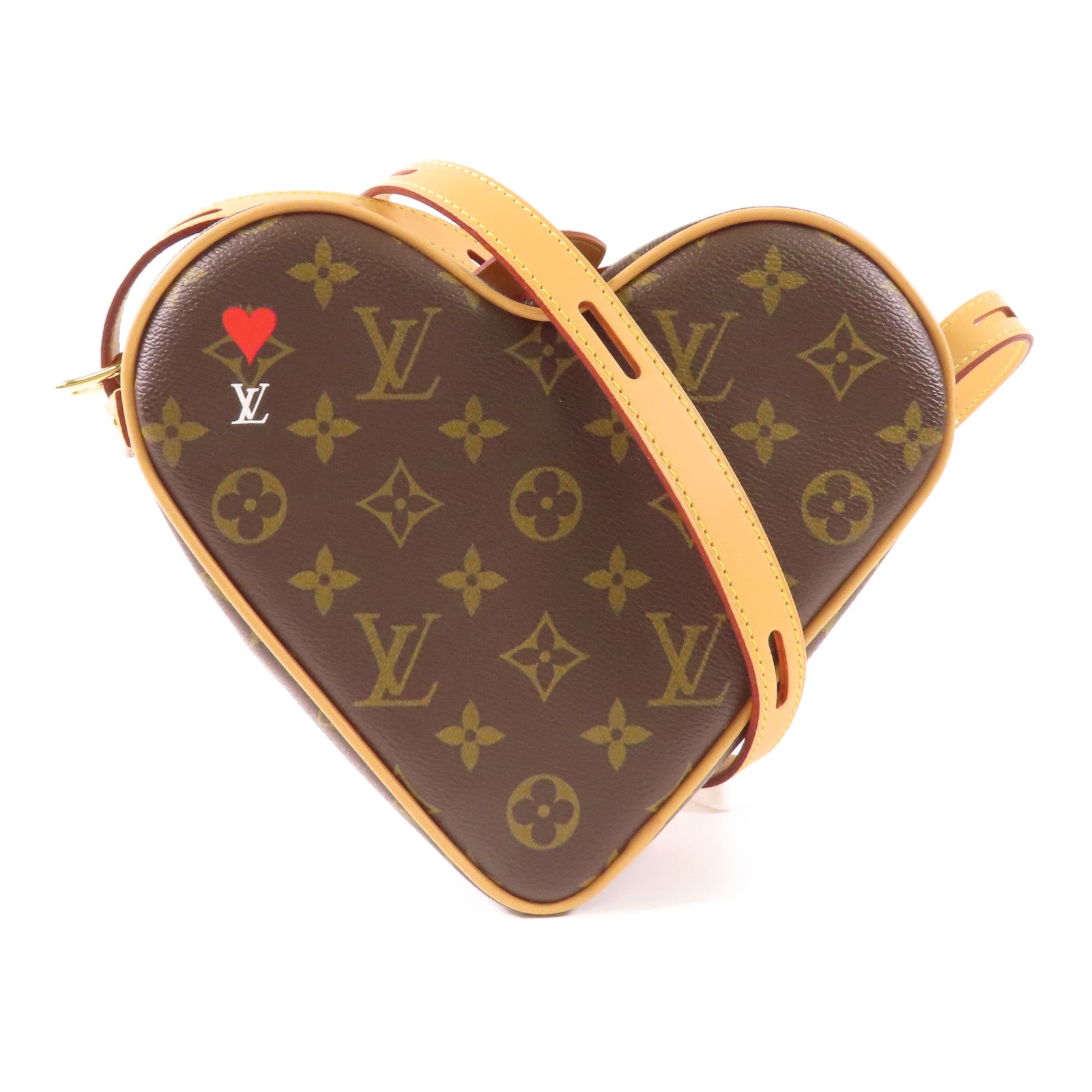 LOUIS VUITTON LV GHW Sac Coeur Shoulder Bag M57456 Monogram Game On Brown