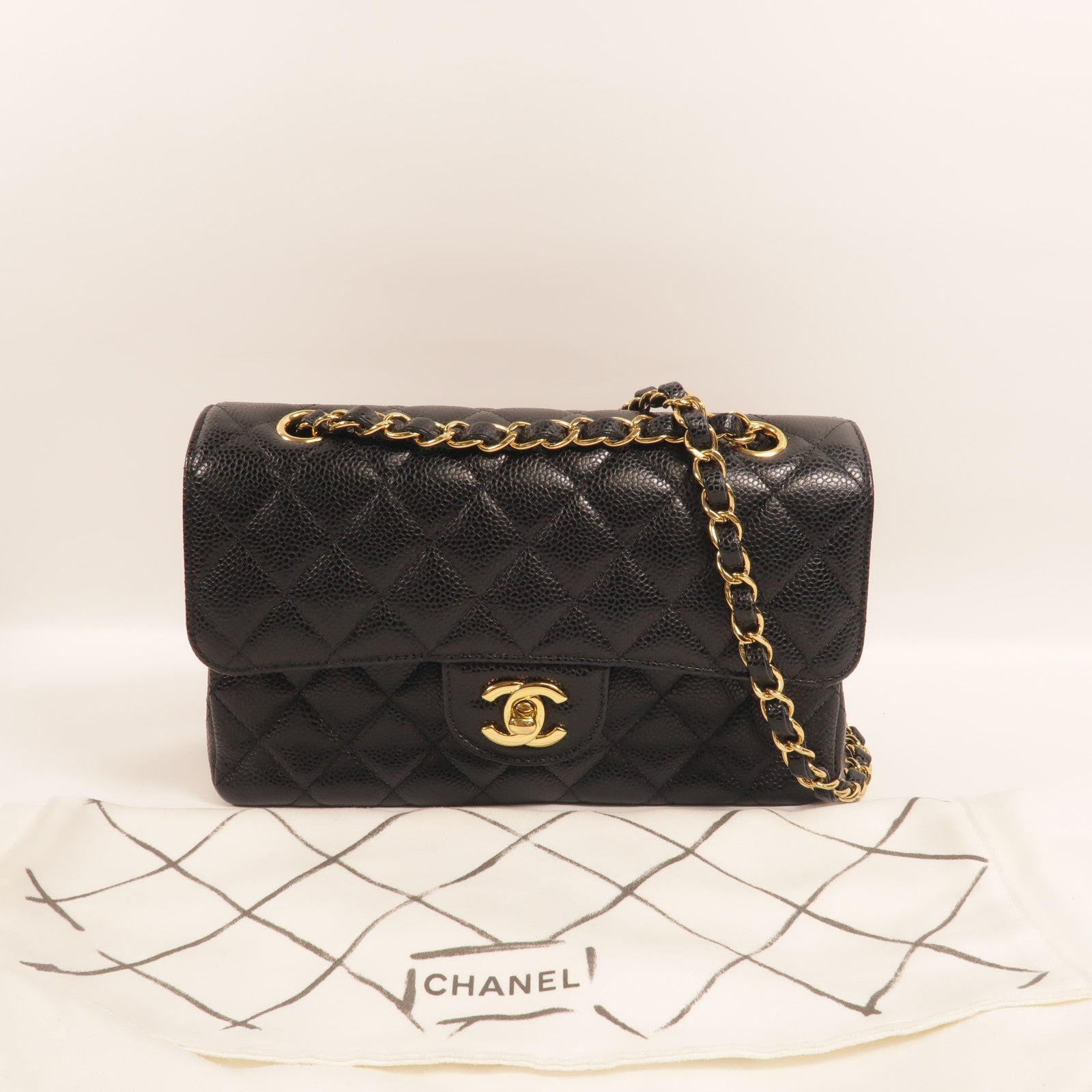CHANEL 牛皮皮革Classic 23鏈帶肩背袋