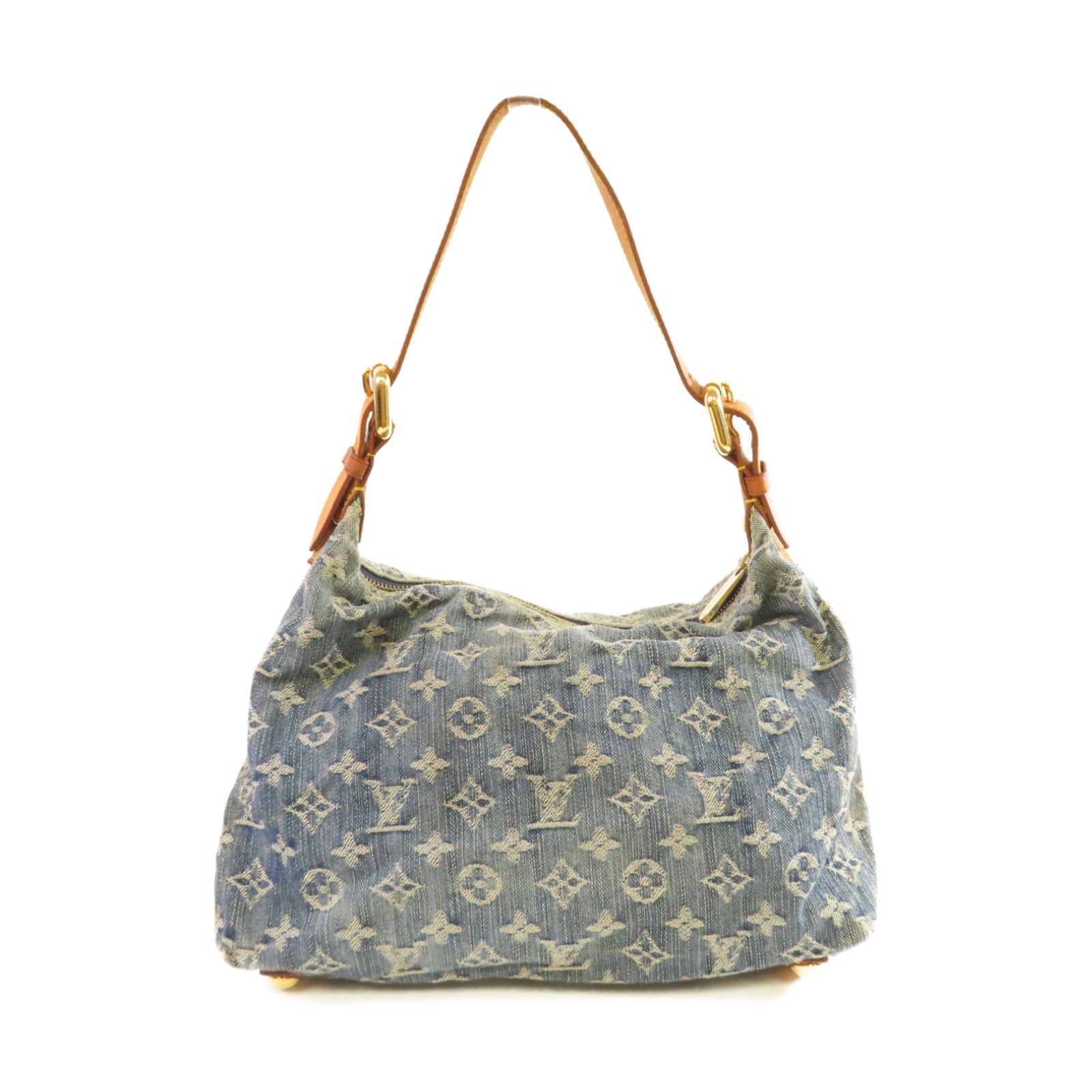 LOUIS VUITTON Monogram Denim Baggy PM Shoulder Bag金扣肩背袋藍色