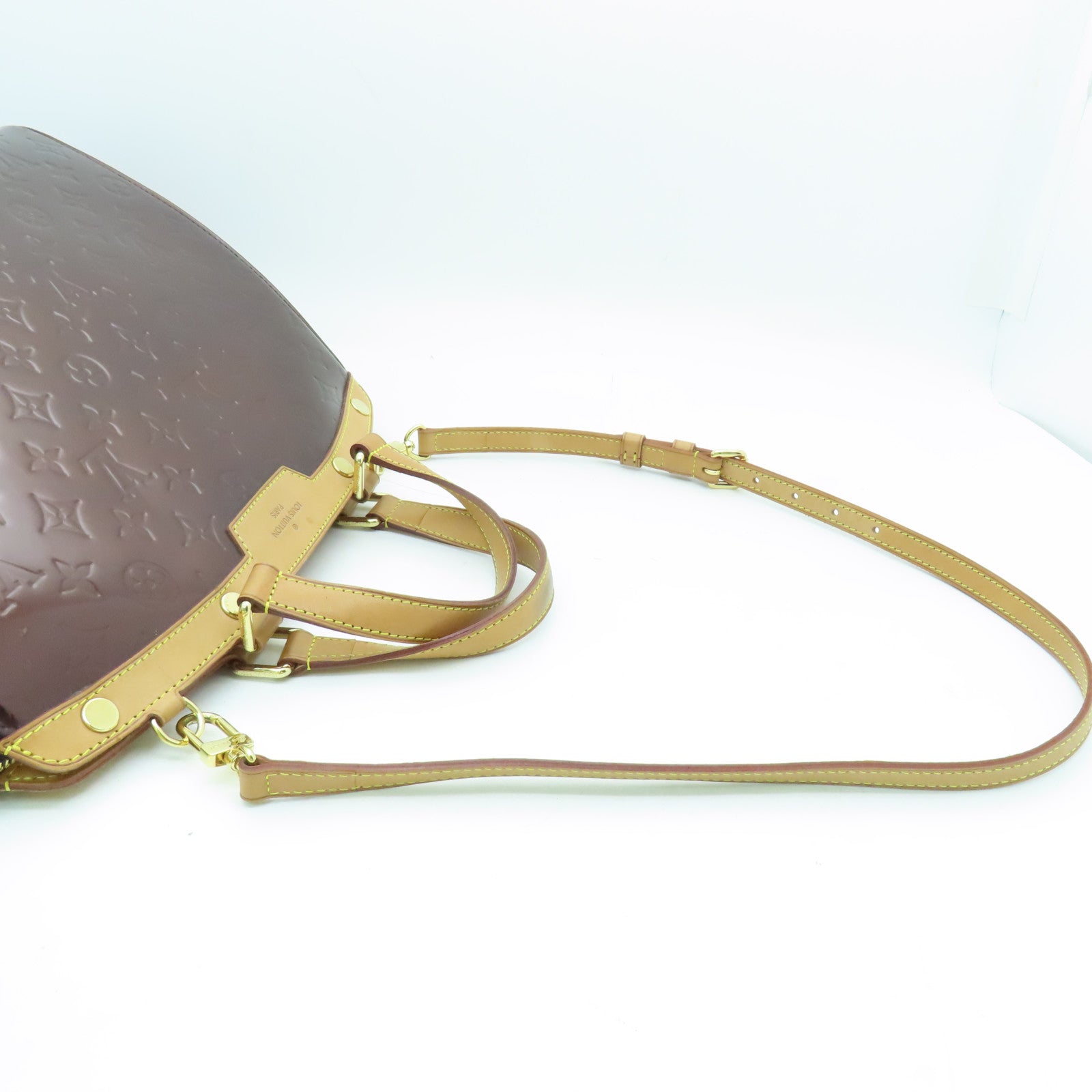 LOUIS VUITTON 【清倉大減價】Vernis Brea GM金扣手挽肩背兩用袋深啡色