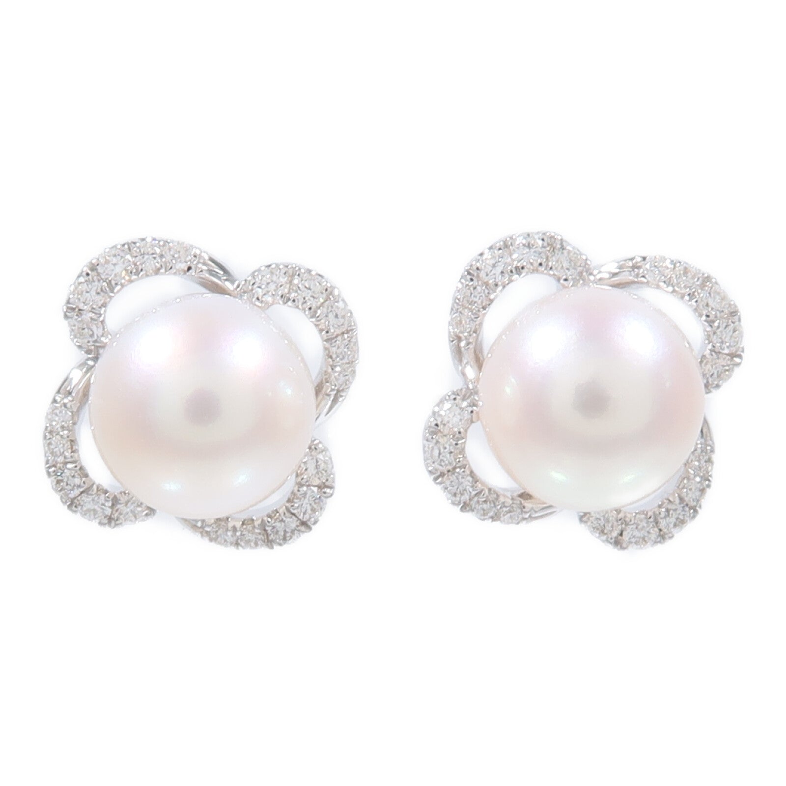 JEWELRY 18K白金Pearl Diamond Earrings珍珠/鑽石耳環