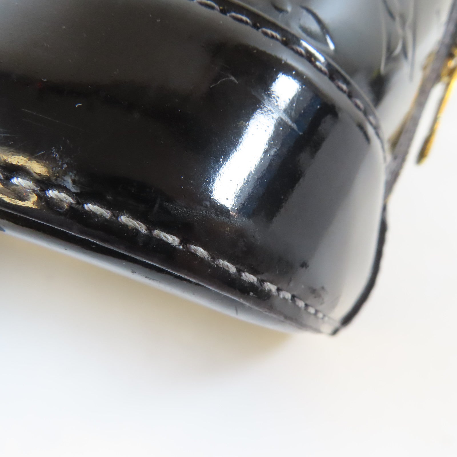 LOUIS VUITTON Vernis Alma金扣手挽袋黑色
