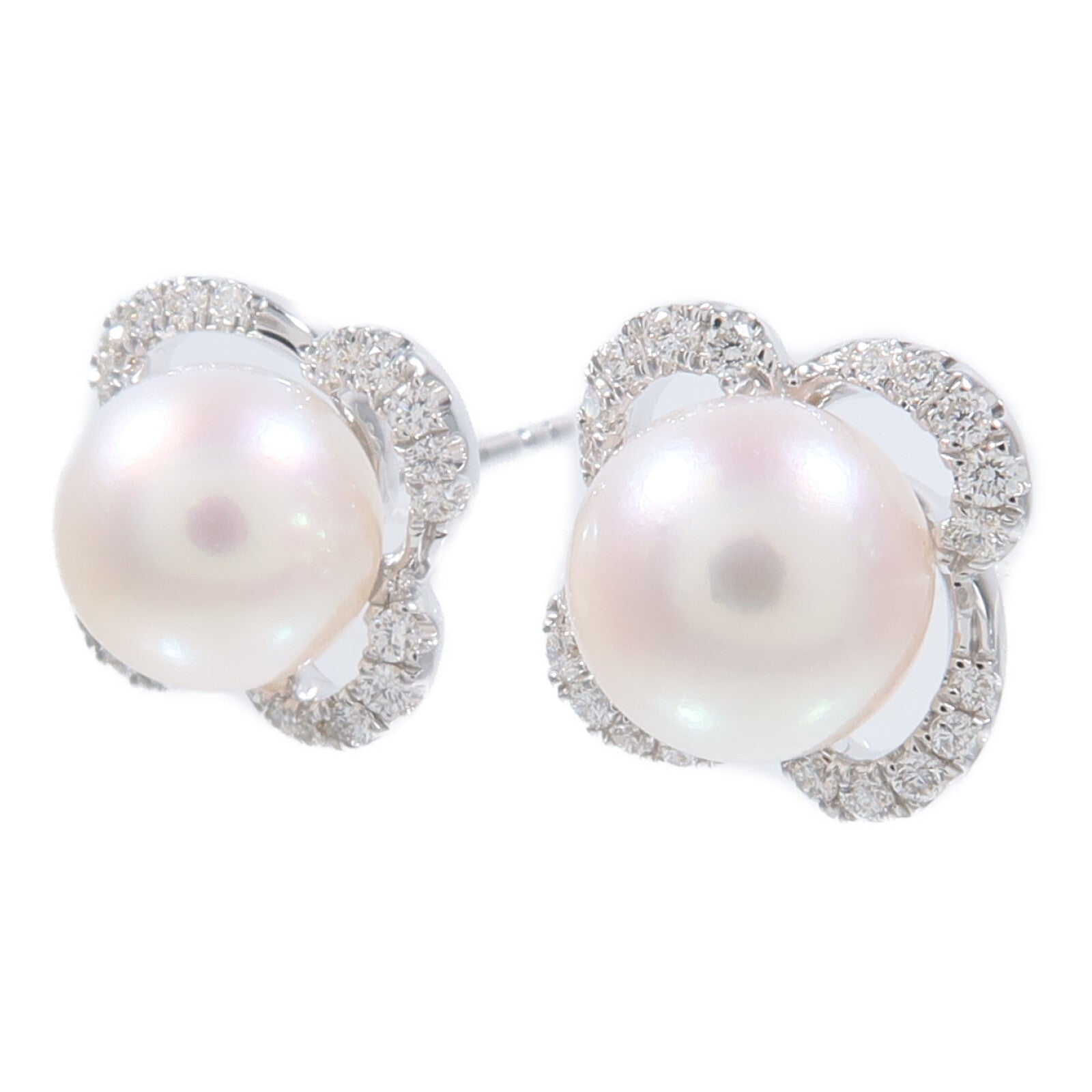 JEWELRY 18K白金Pearl Diamond Earrings珍珠/鑽石耳環