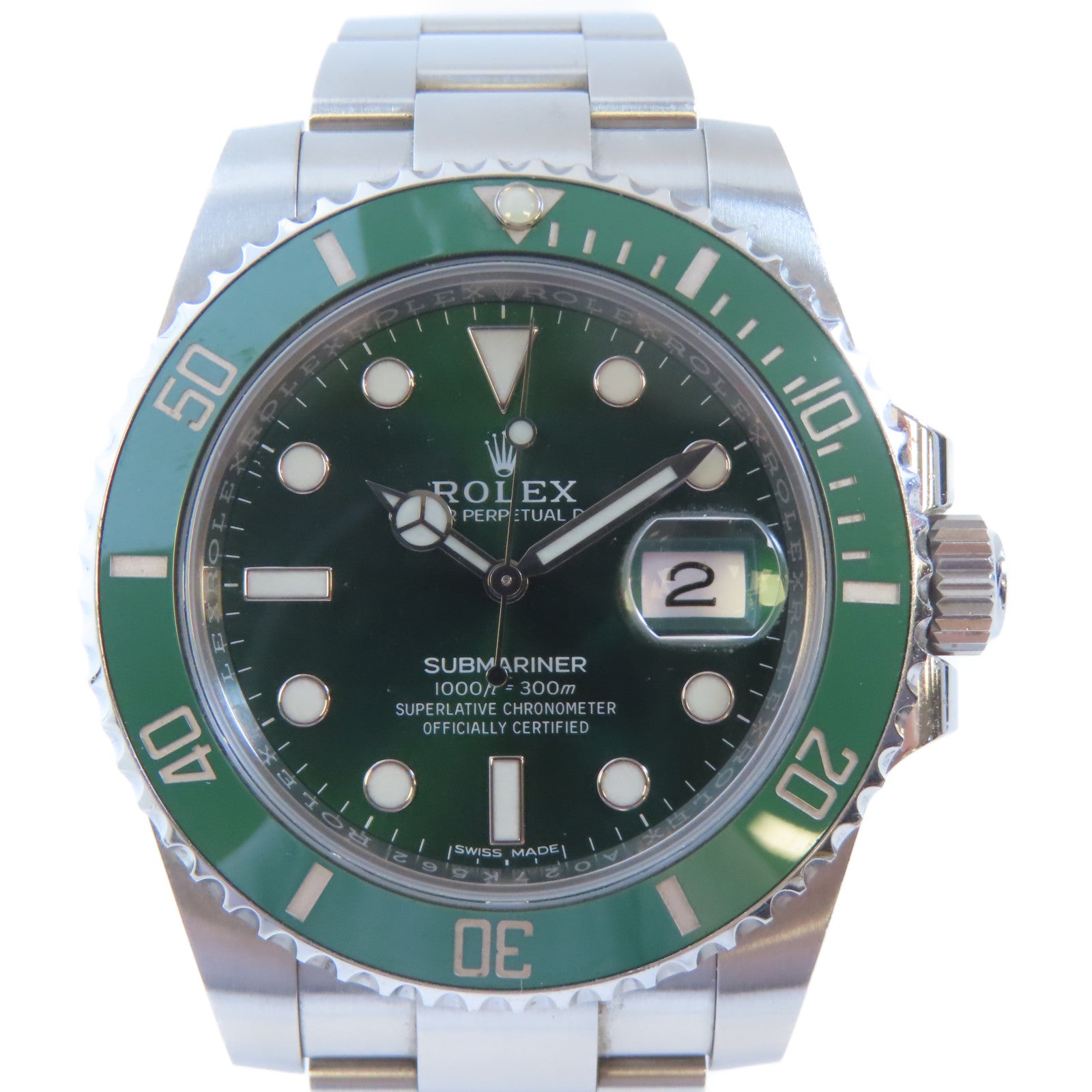 ROLEX Submariner Date不鏽鋼手錶自動機芯綠色