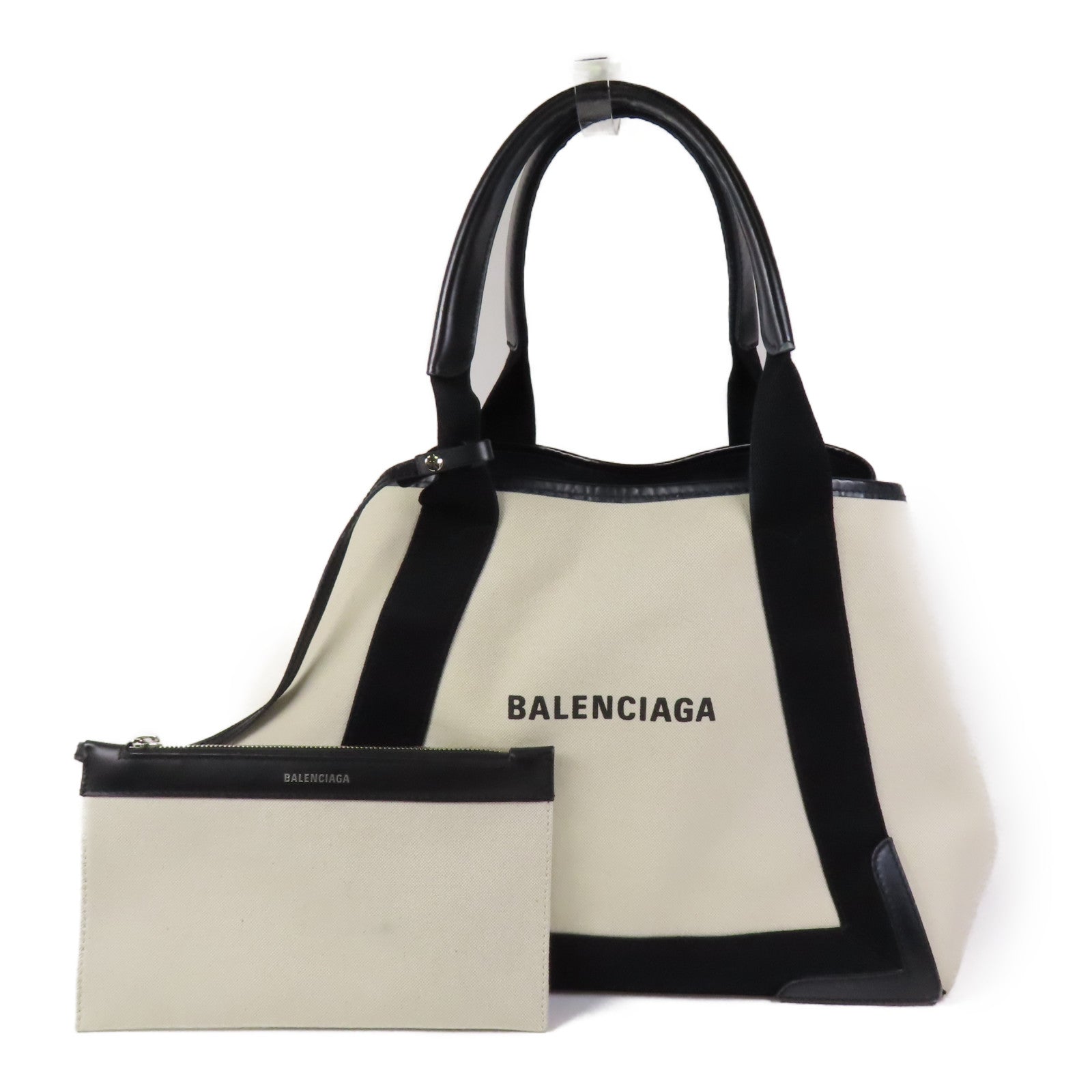 BALENCIAGA 帆布Tote Bag銀扣手挽袋