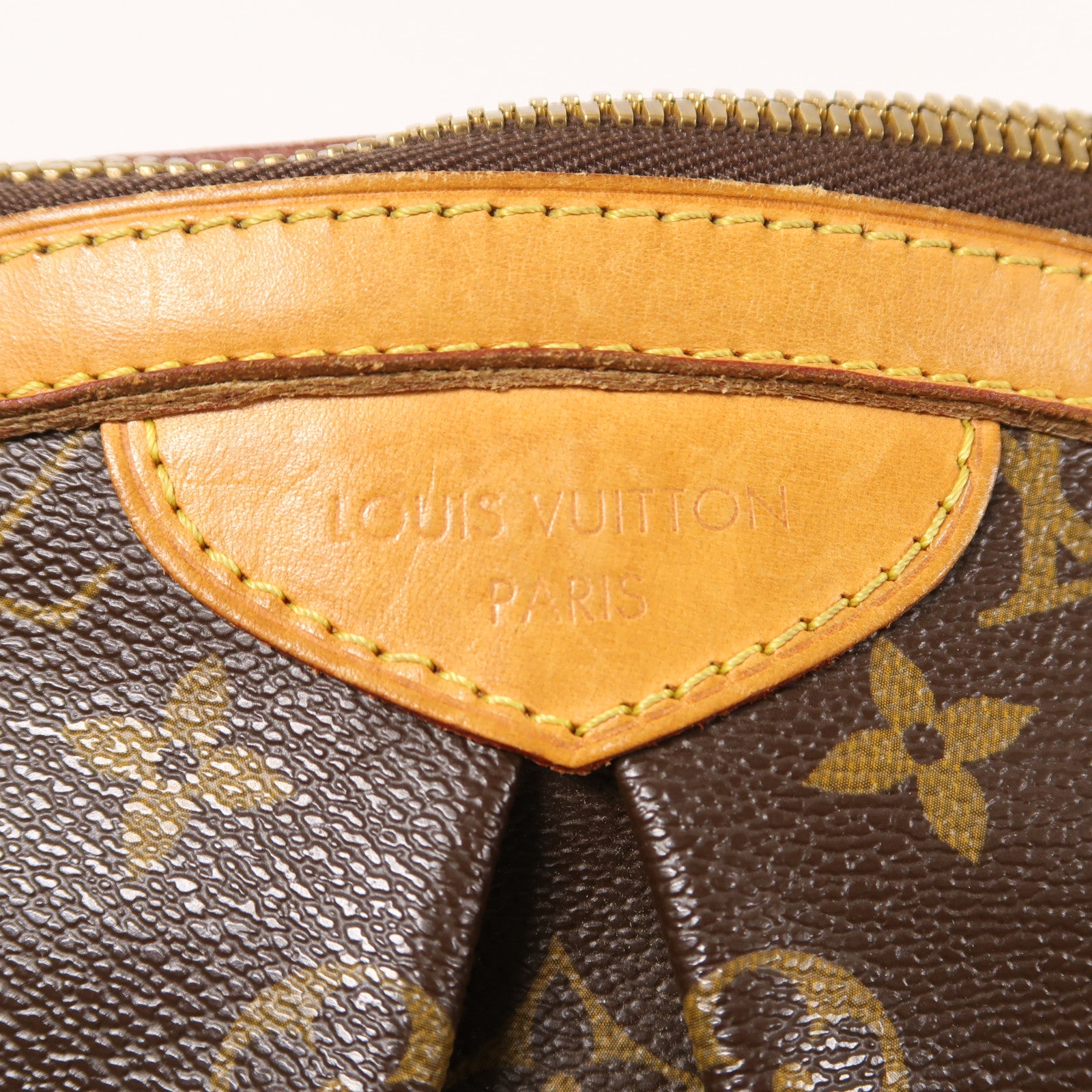 LOUIS VUITTON LV GHW Tivoli PM Shoulder Handbag M40143 Monogram Brown