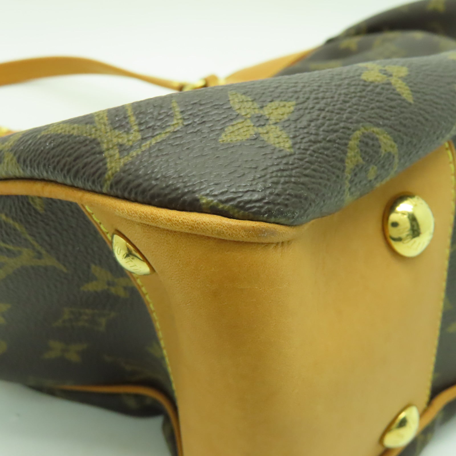 LOUIS VUITTON Monogram Boetie MM金扣肩背袋啡色