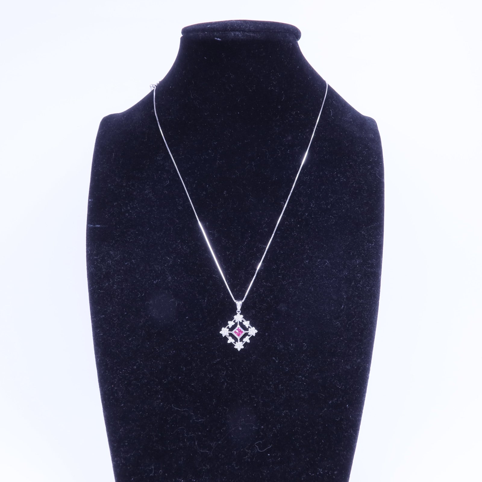 JEWELRY 【激減優惠】18K白金Ruby Necklace項鍊