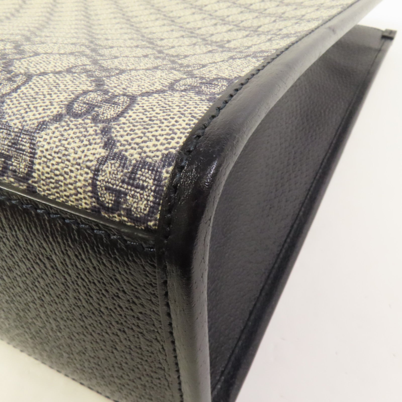 GUCCI 塗層帆布Interlocking G Medium Tote銀扣手挽肩背兩用袋
