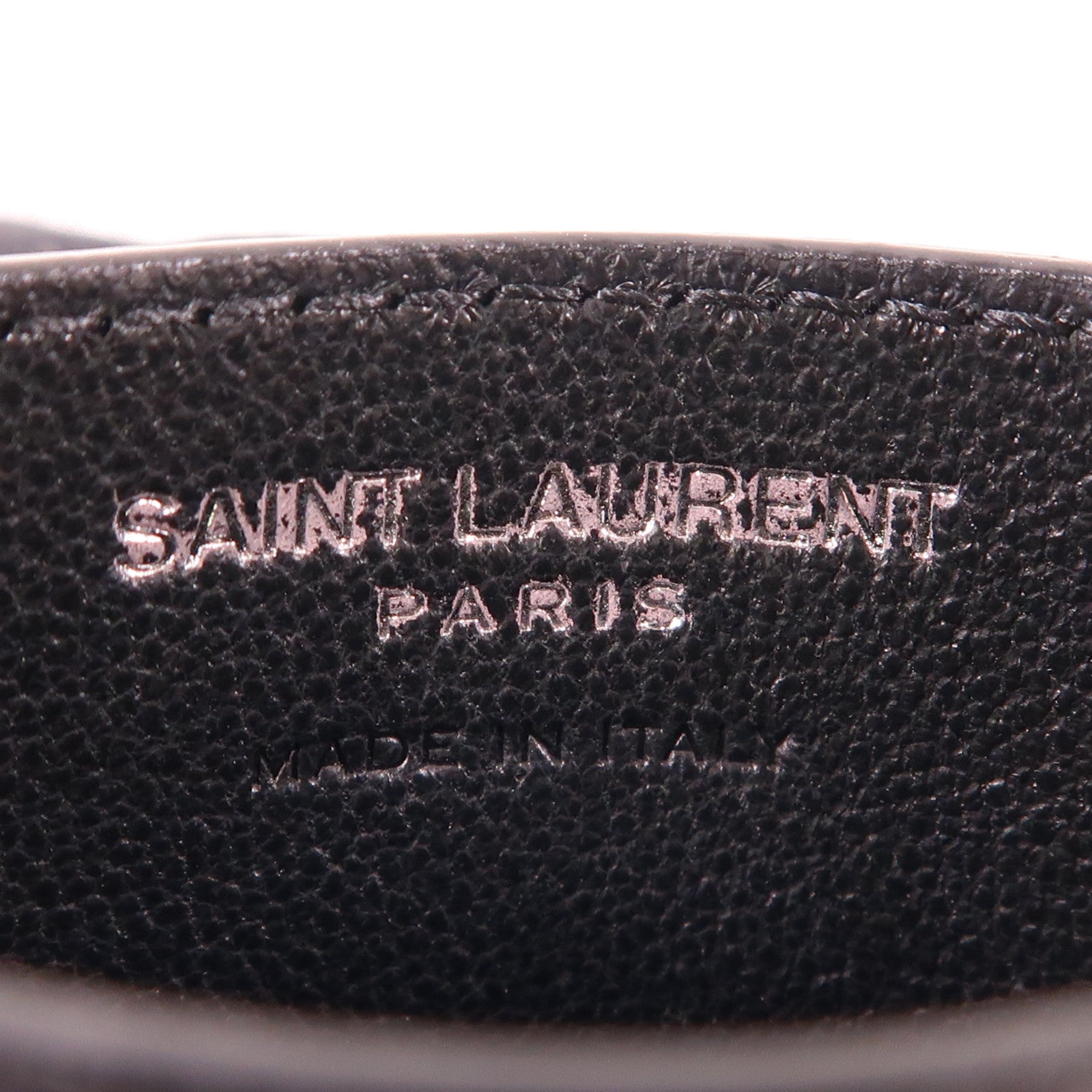 SAINT LAURENT 牛皮皮革Cassandre Card Case銀扣卡片套