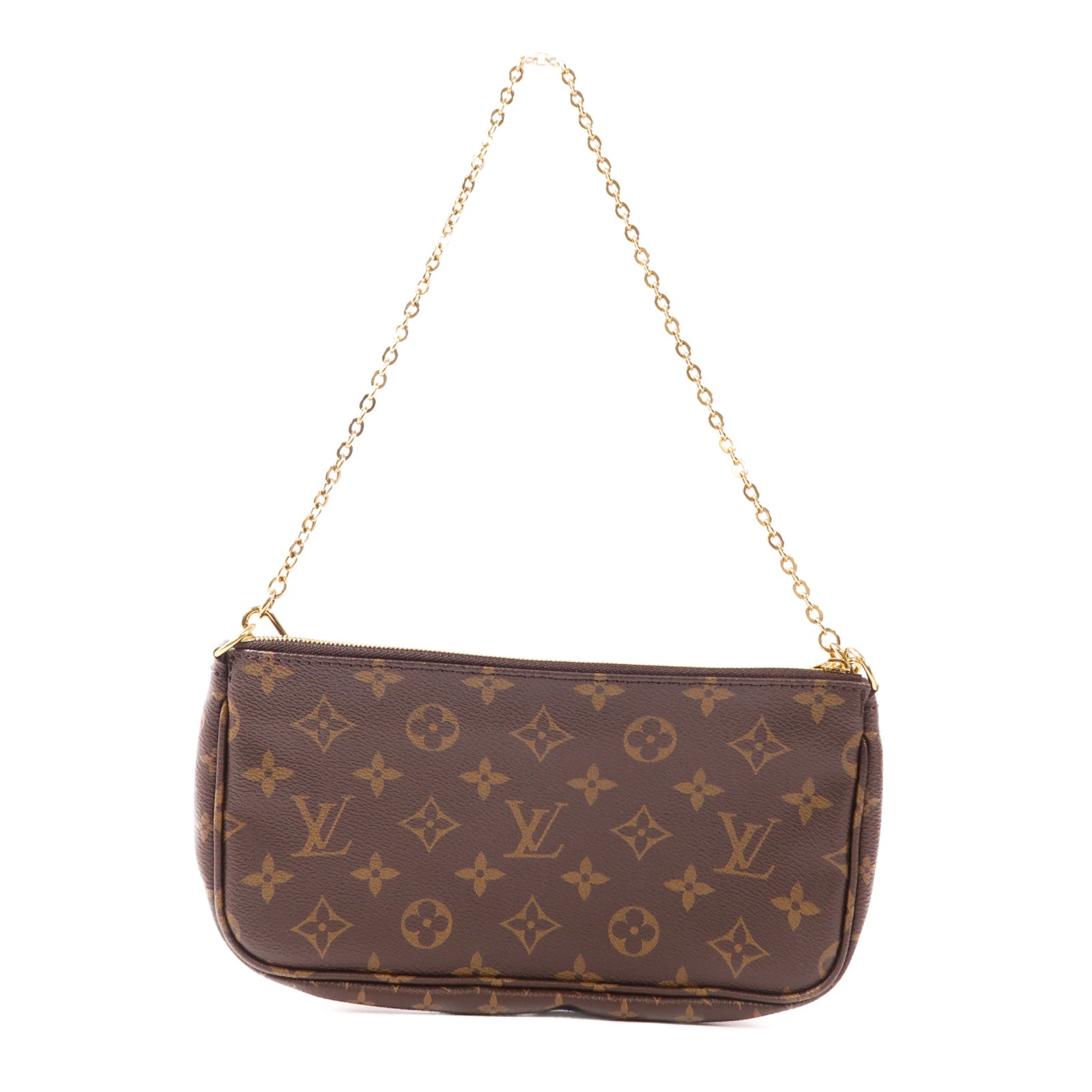 LOUIS VUITTON Monogram Multi Pochette Accessoires金扣手挽肩背兩用袋