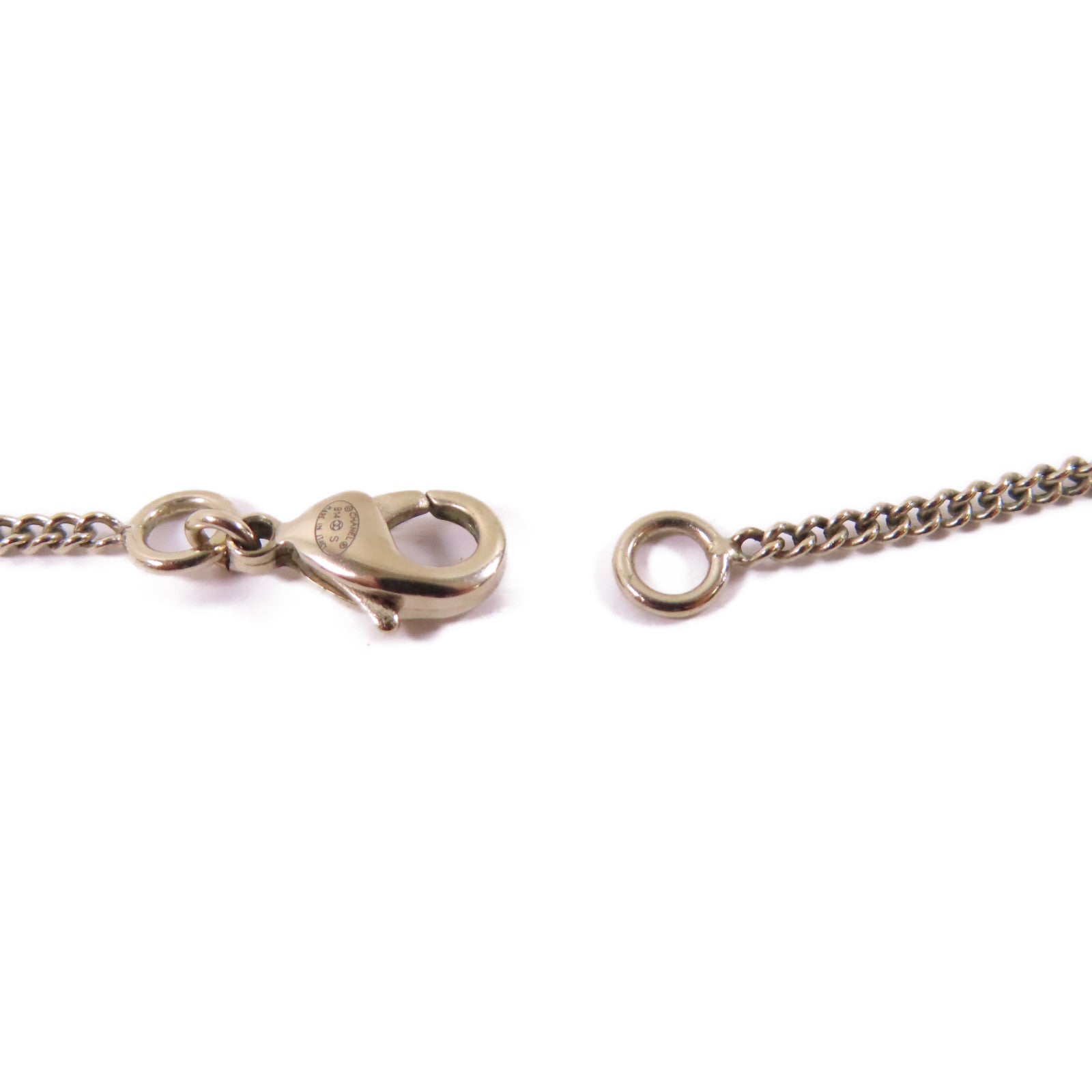 CHANEL CC GHW Necklace B14/S Metal PVC White/Gold