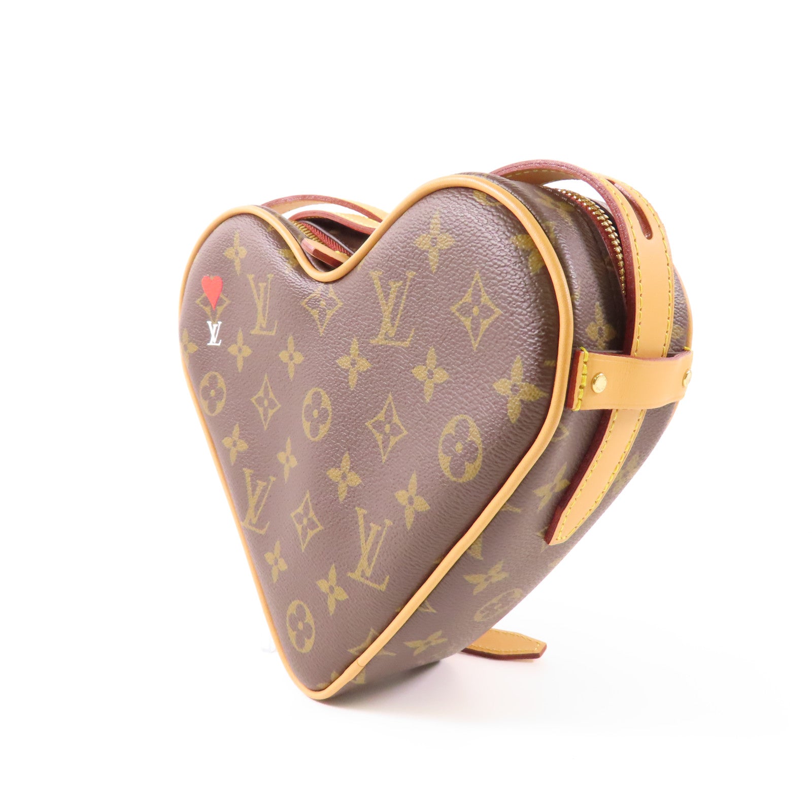 LOUIS VUITTON LV GHW Sac Coeur Shoulder Bag M57456 Monogram Game On Brown