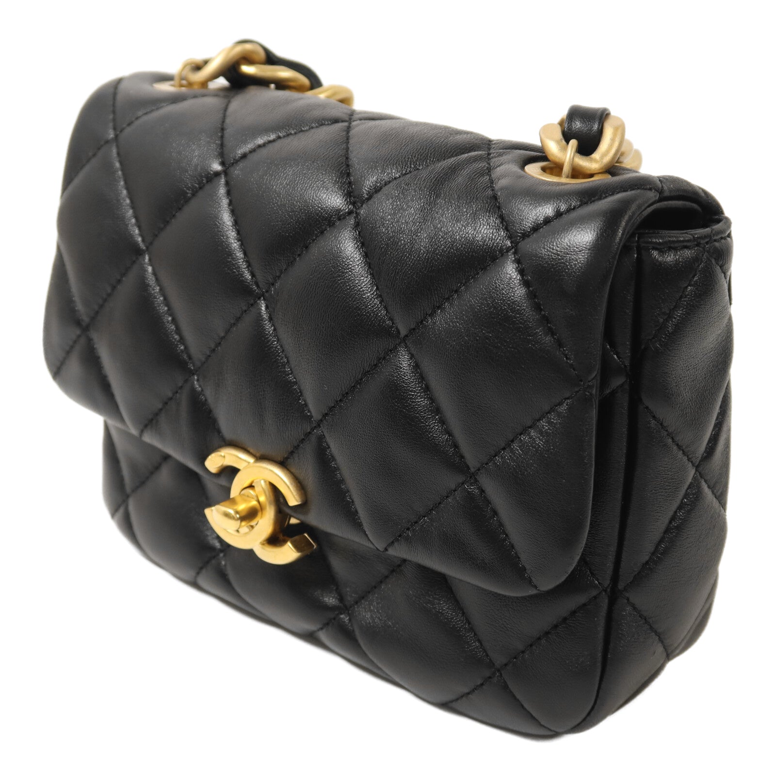 CHANEL 羊皮皮革Chain Shoulder鏈帶肩背袋