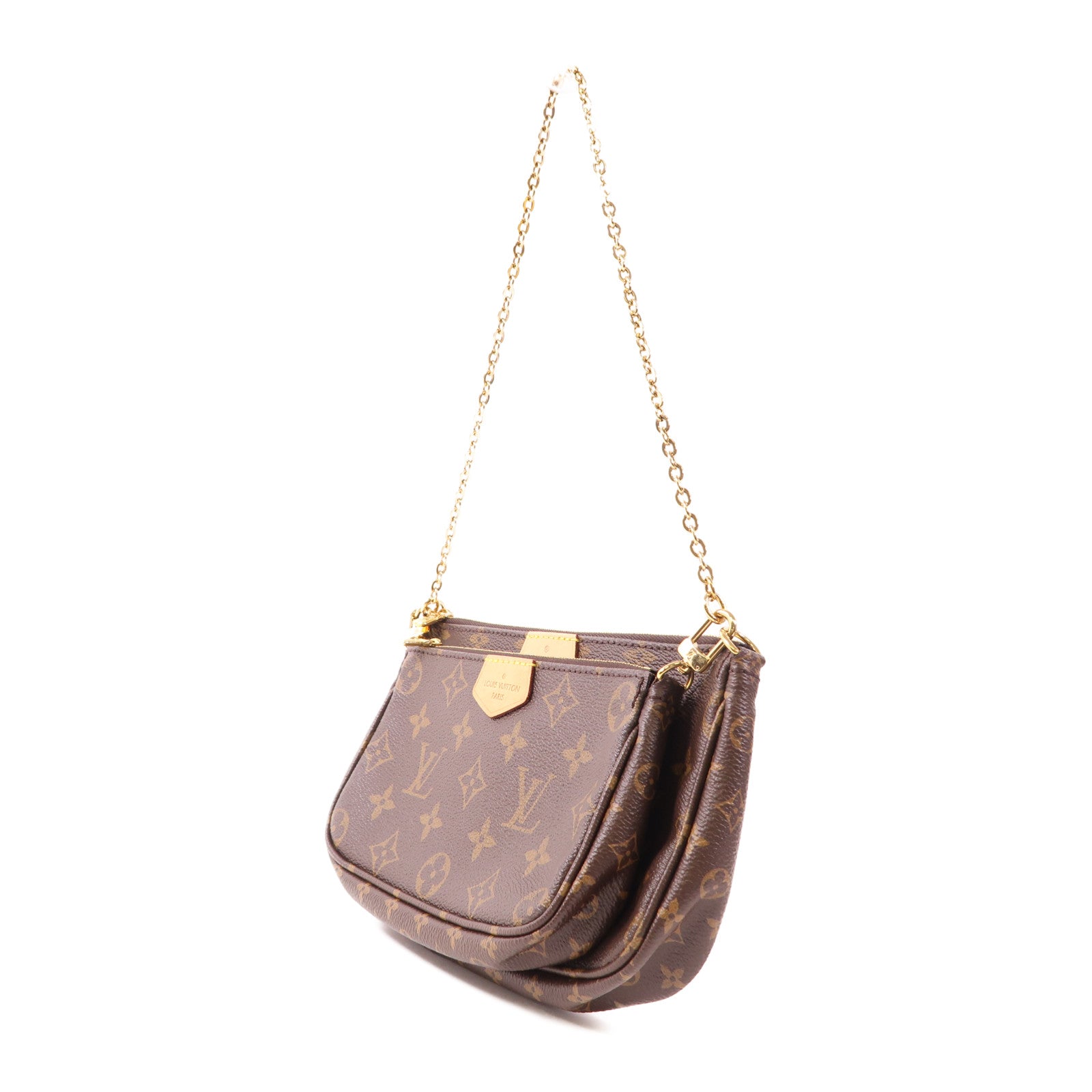 LOUIS VUITTON Monogram Multi Pochette Accessoires金扣手挽肩背兩用袋