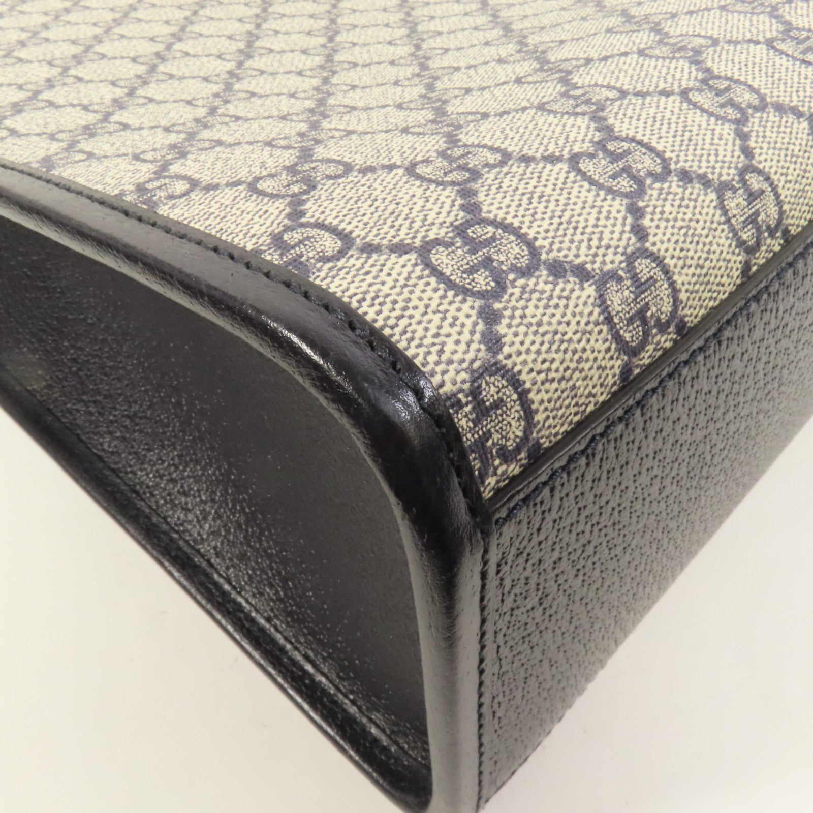 GUCCI 塗層帆布Interlocking G Medium Tote銀扣手挽肩背兩用袋
