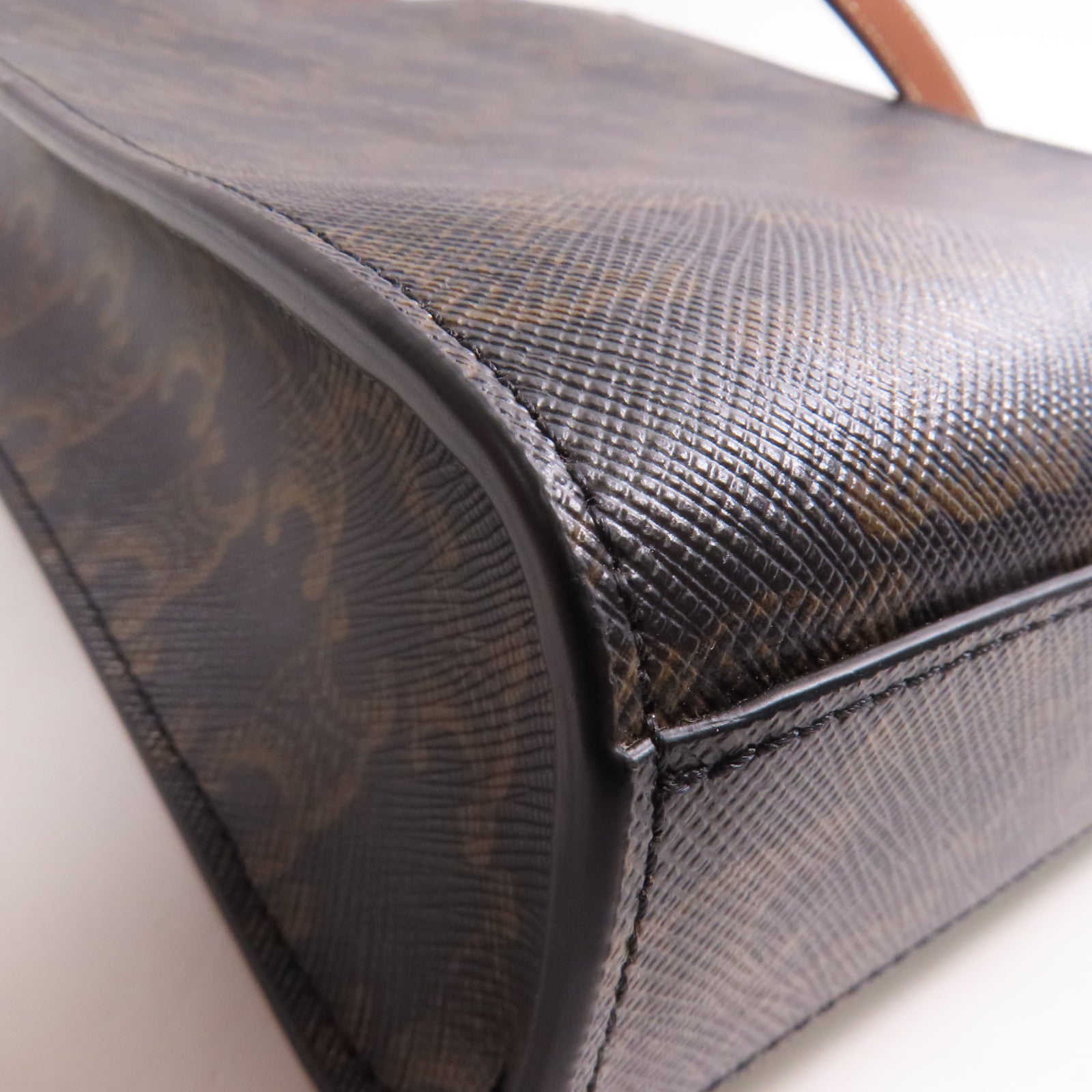 CELINE 塗層帆布Triomphe Cabas Mini金扣手挽肩背兩用袋
