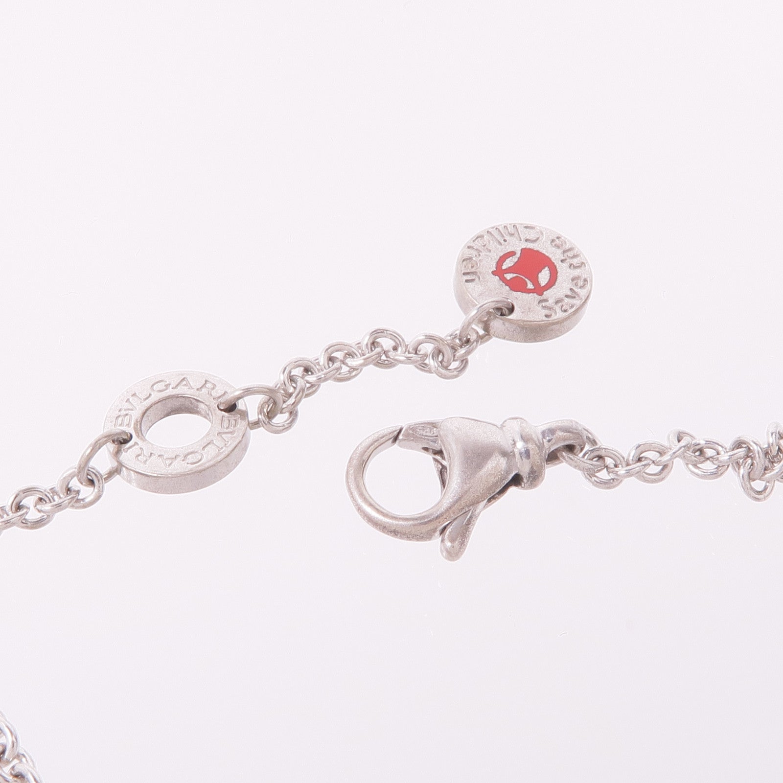 BVLGARI 925純銀/陶瓷Save The Children Bracelet手鏈