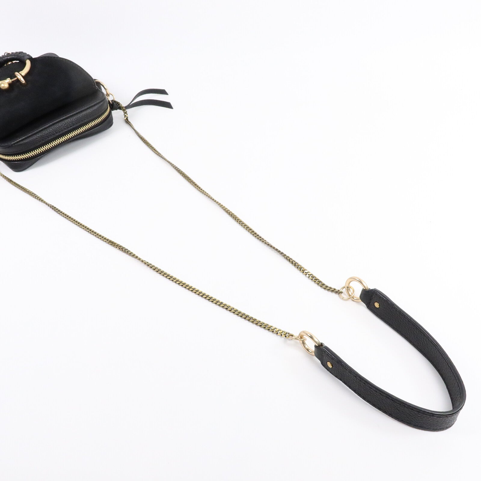 SEE BY CHLOE 牛皮/麂皮皮革Joan Camera Bag鏈帶肩背袋