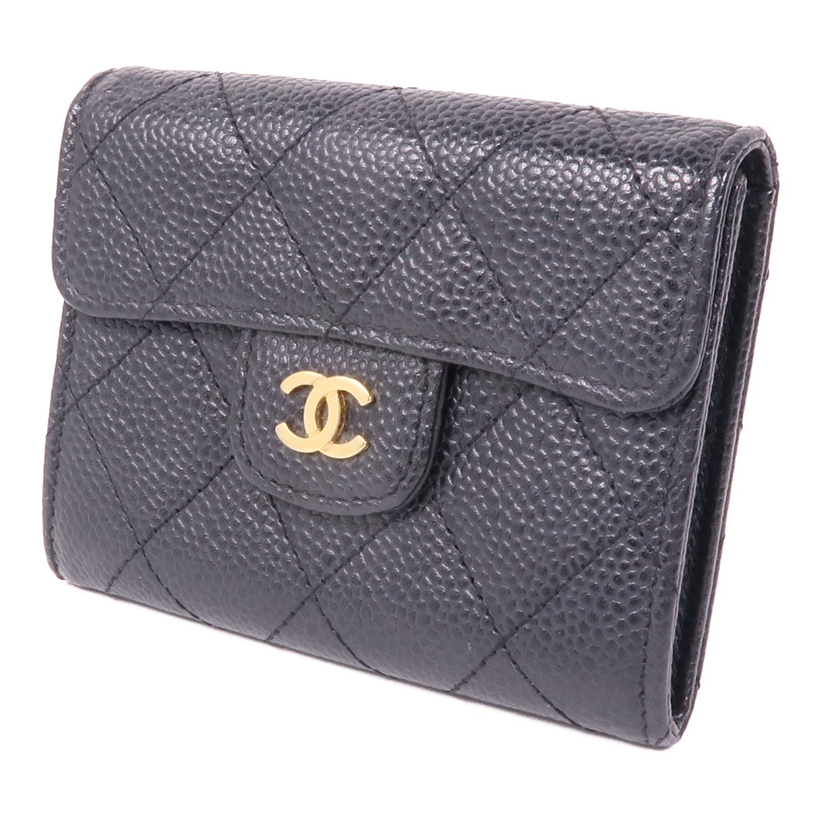 CHANEL 牛皮皮革Coin/Card Case金扣卡片套/鎖匙包