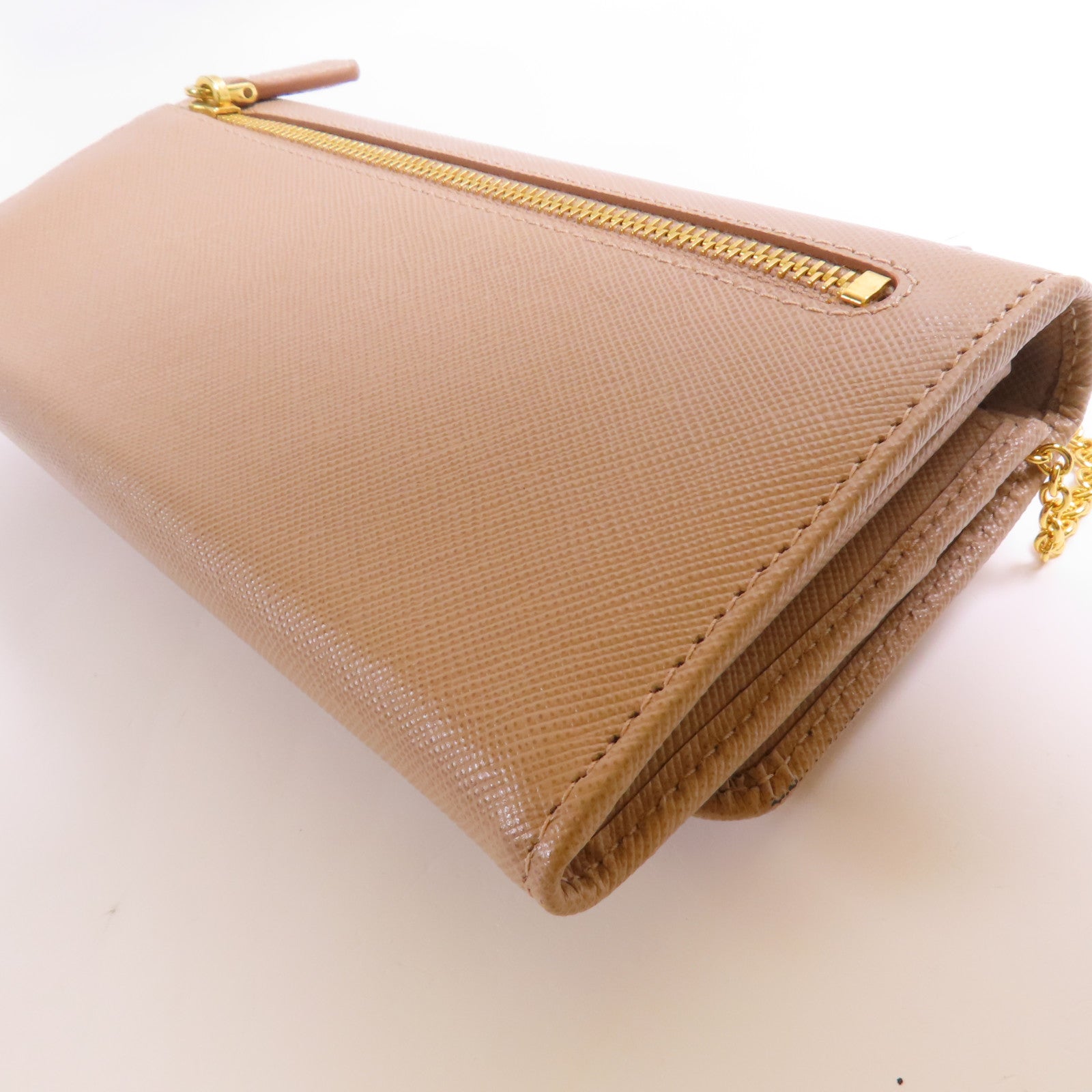 PRADA 【激減優惠】Saffiano皮革Long Wallet金扣長錢包