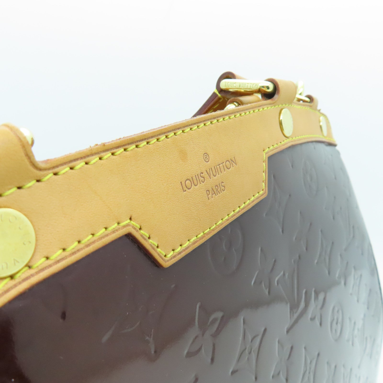 LOUIS VUITTON 【清倉大減價】Vernis Brea GM金扣手挽肩背兩用袋深啡色