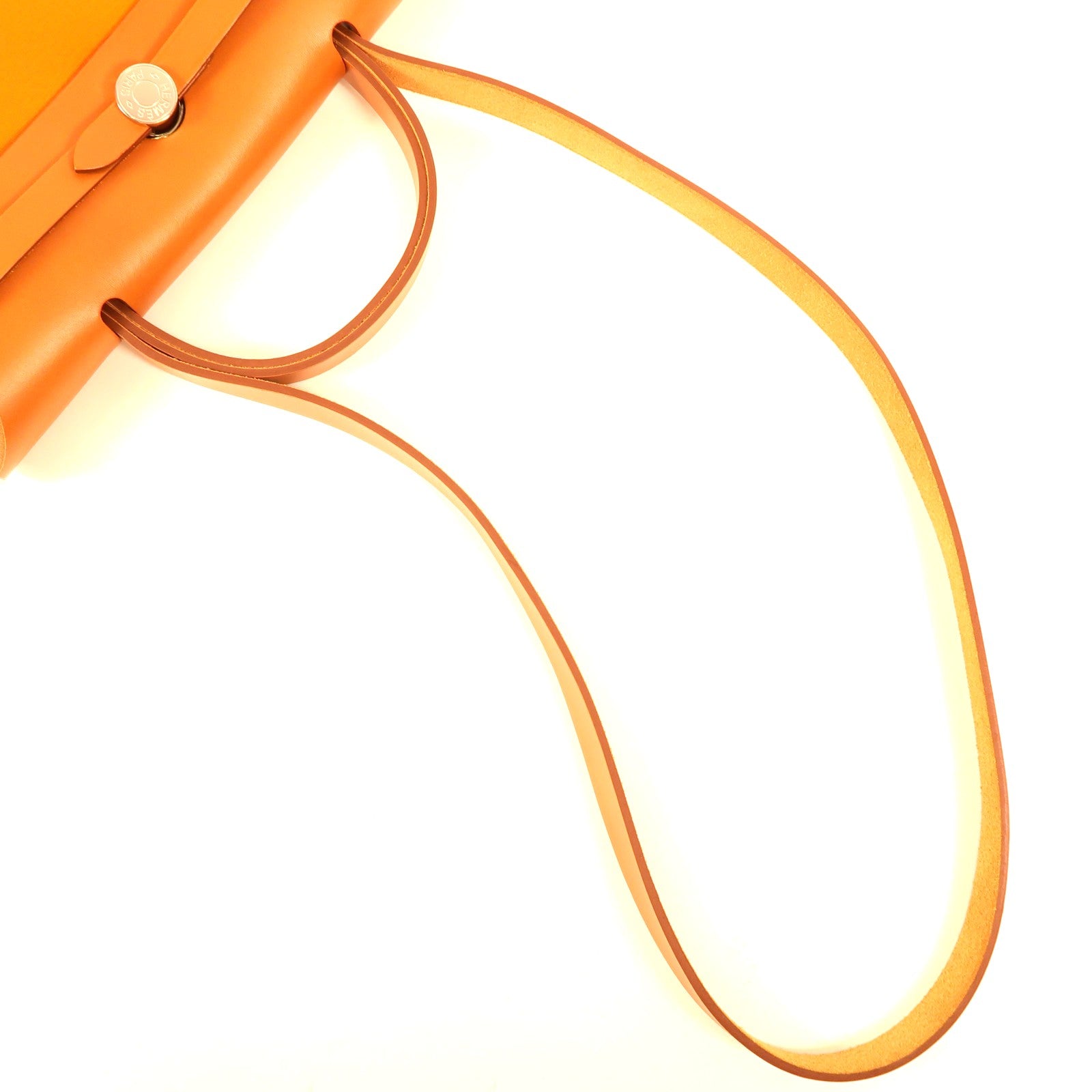 HERMES 帆布/牛皮皮革Herbag PM手挽肩背兩用袋Orange